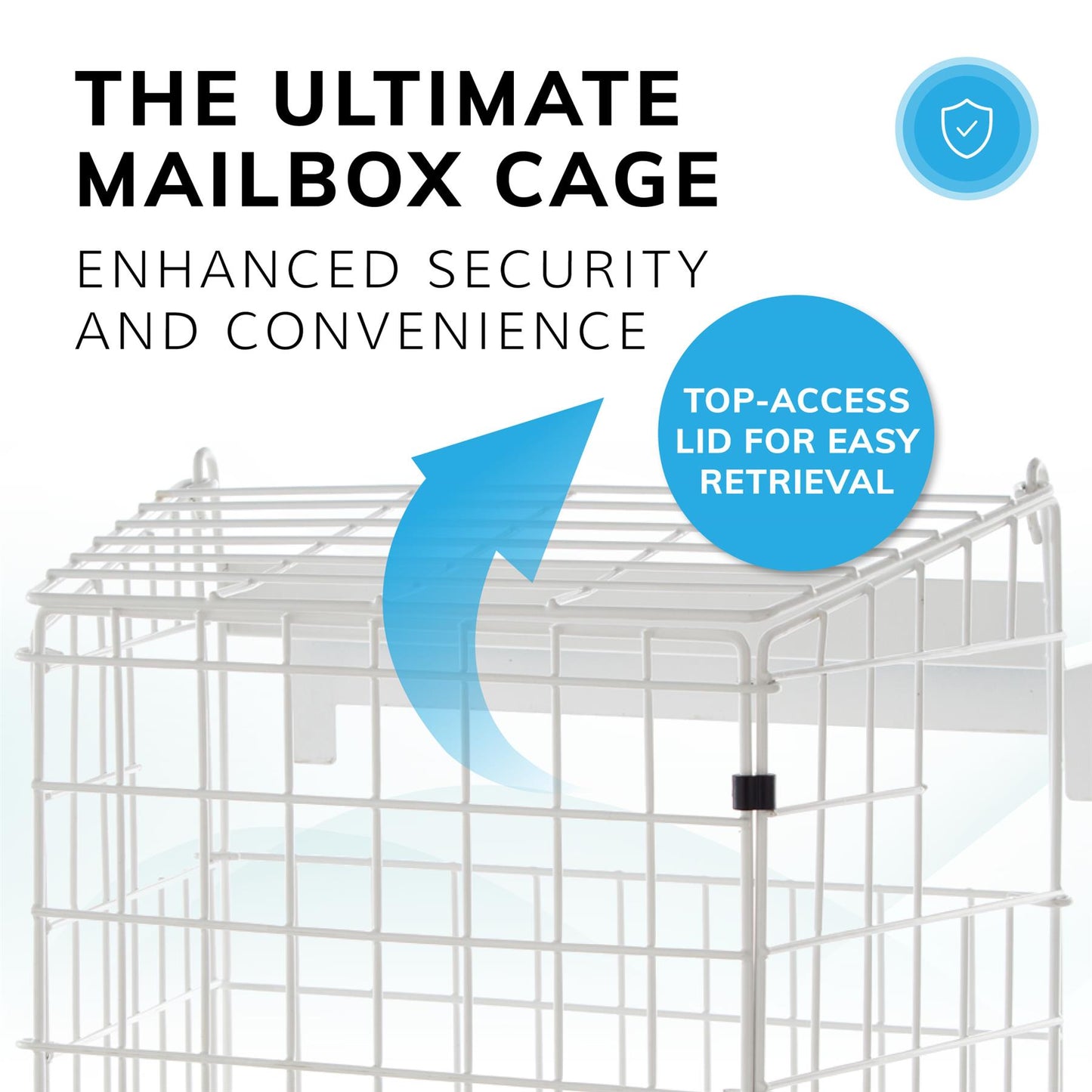 Large White Letterbox Cage over the Letterbox Fit