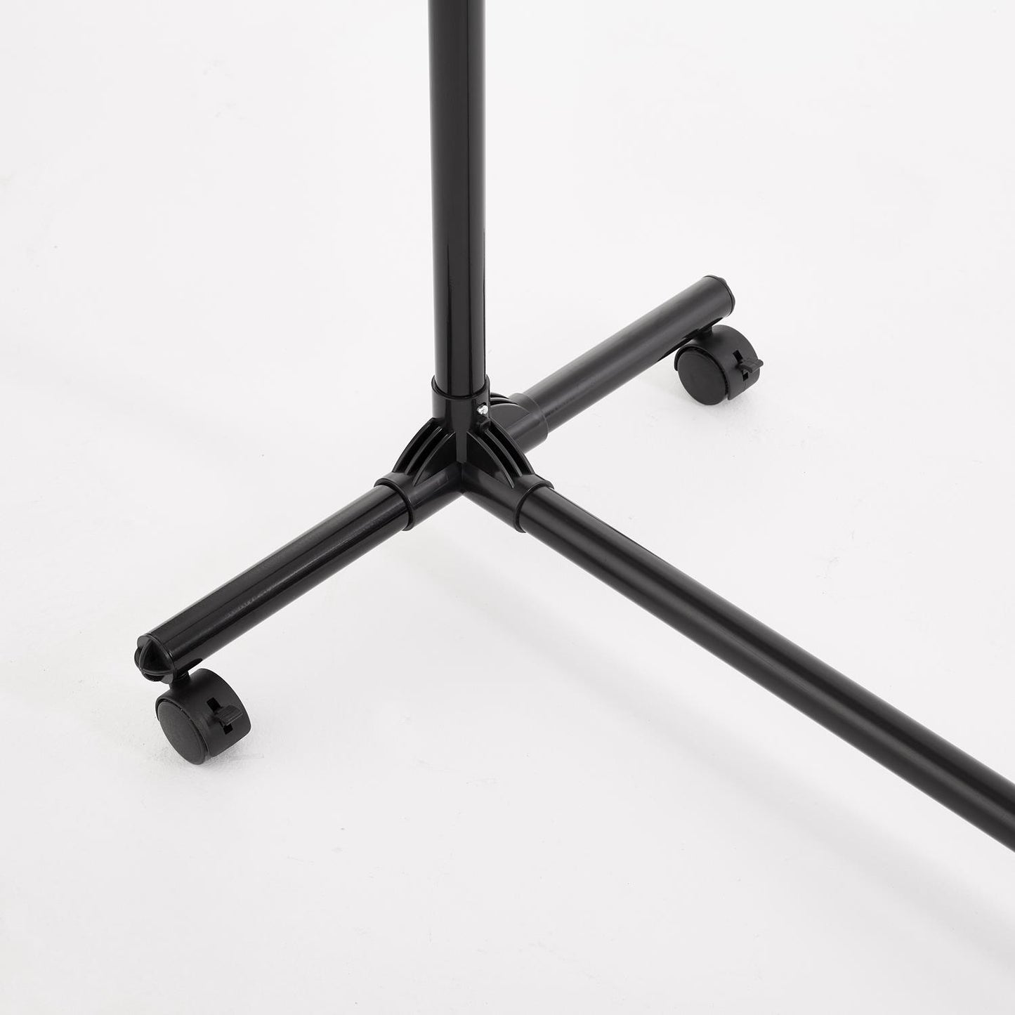 Double Clothes Rail, Extended Top Rail Adjustable Height, Black