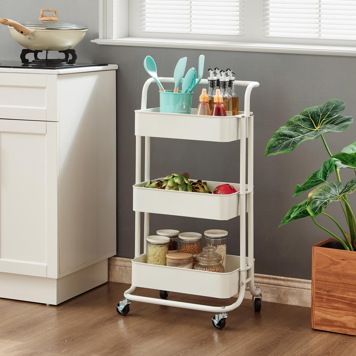 3 Tier Trolley White