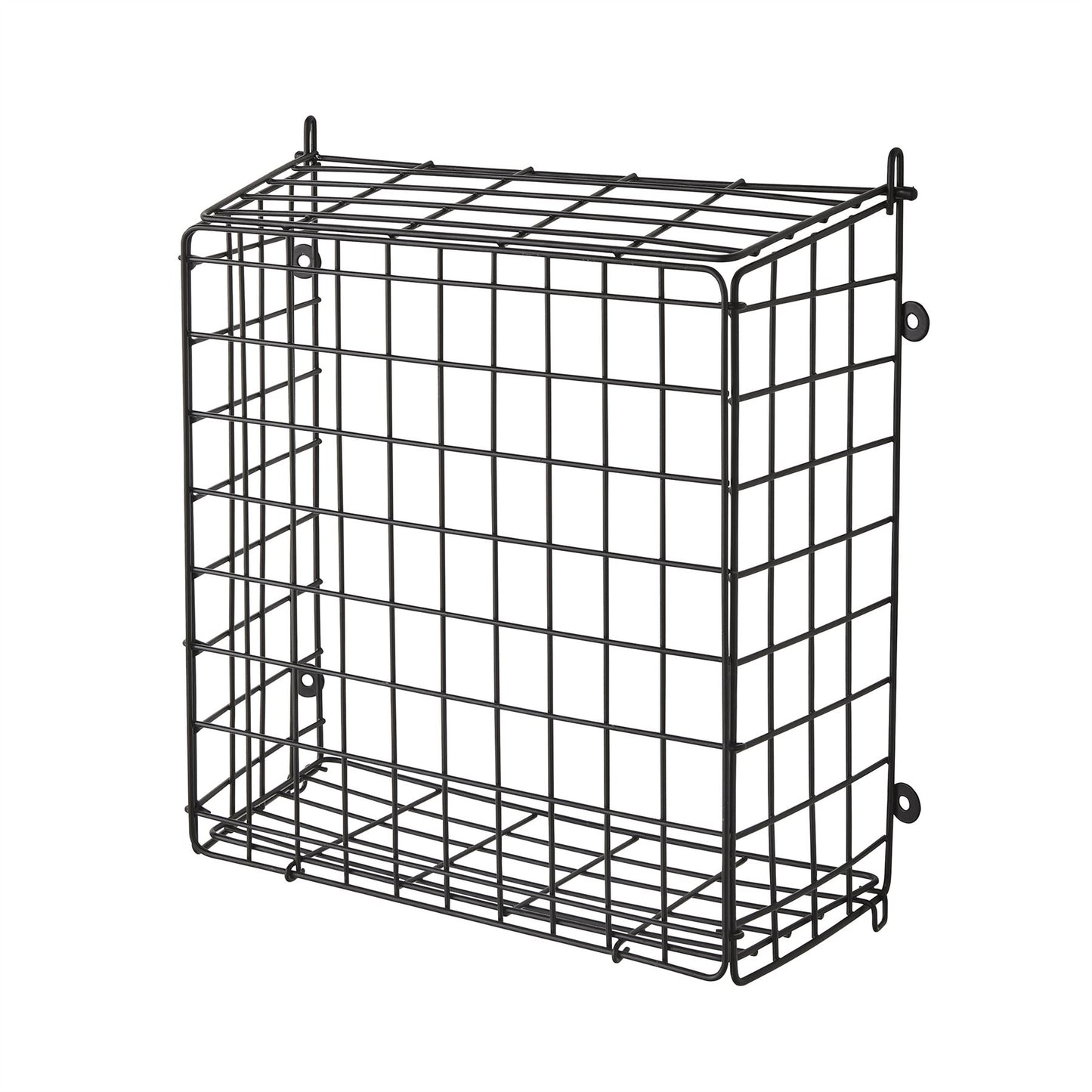 Black Letter Box Catcher Cage With Lift Up Lid