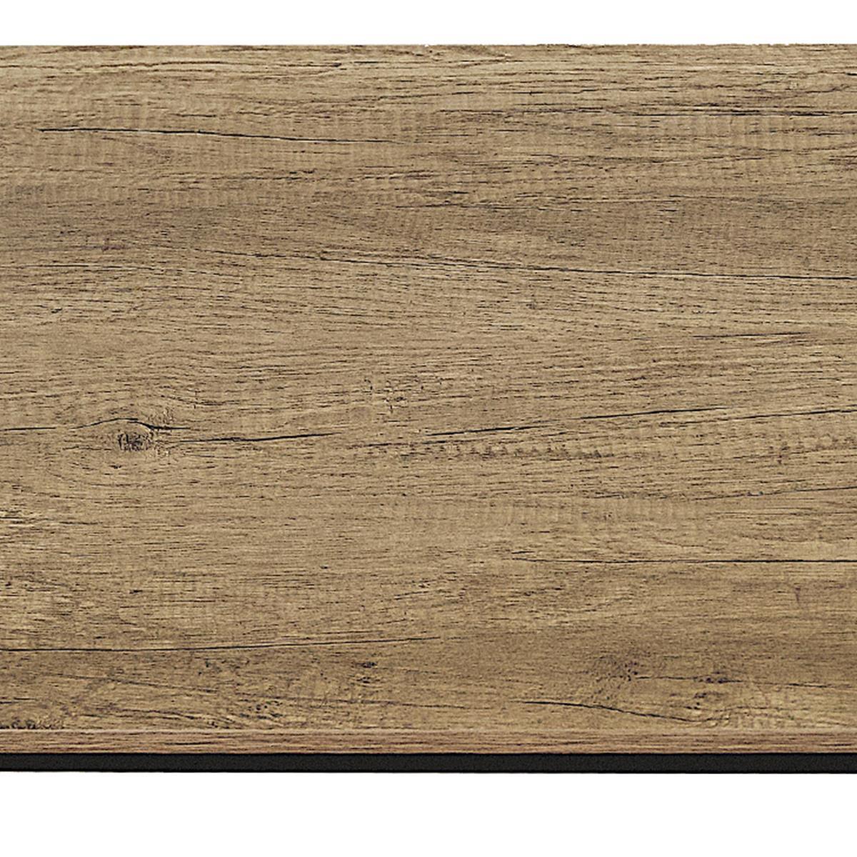 Medium Rustic grey top with black coated metal frame 100cm