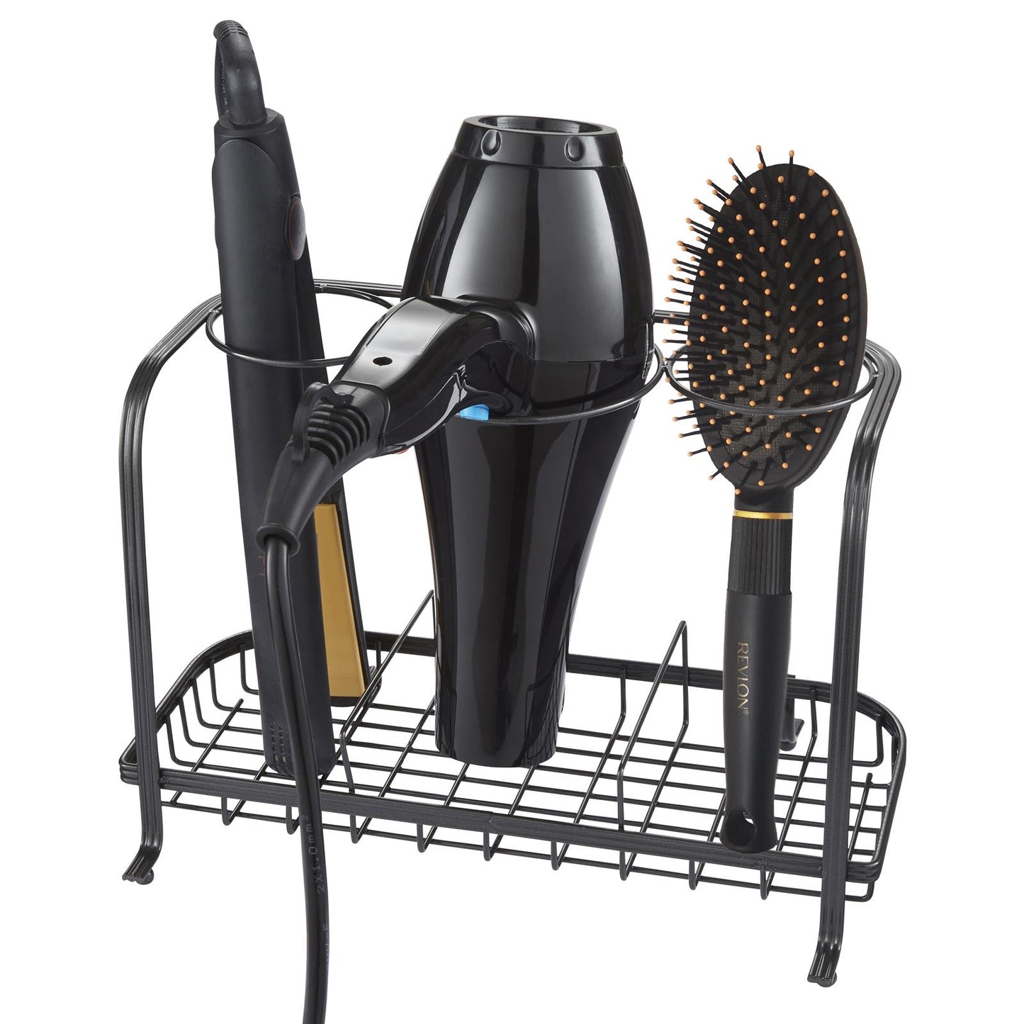 Freestanding Hair Dryer & Straighteners Holder Storage Stand Cable Tidy in Graphite