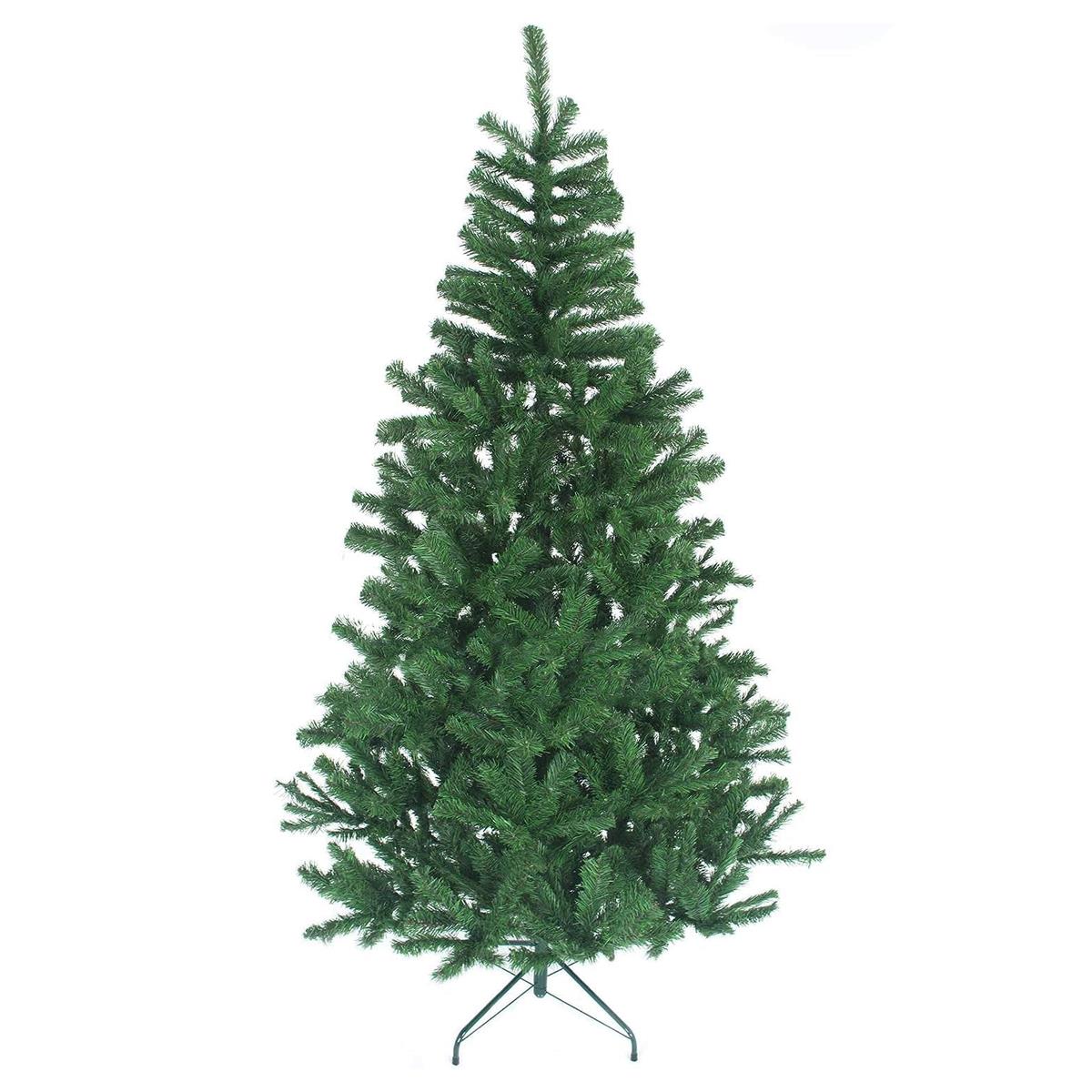 6ft Artificial Christmas Tree with Green Tips – Easy Assembly, Full Branch Design