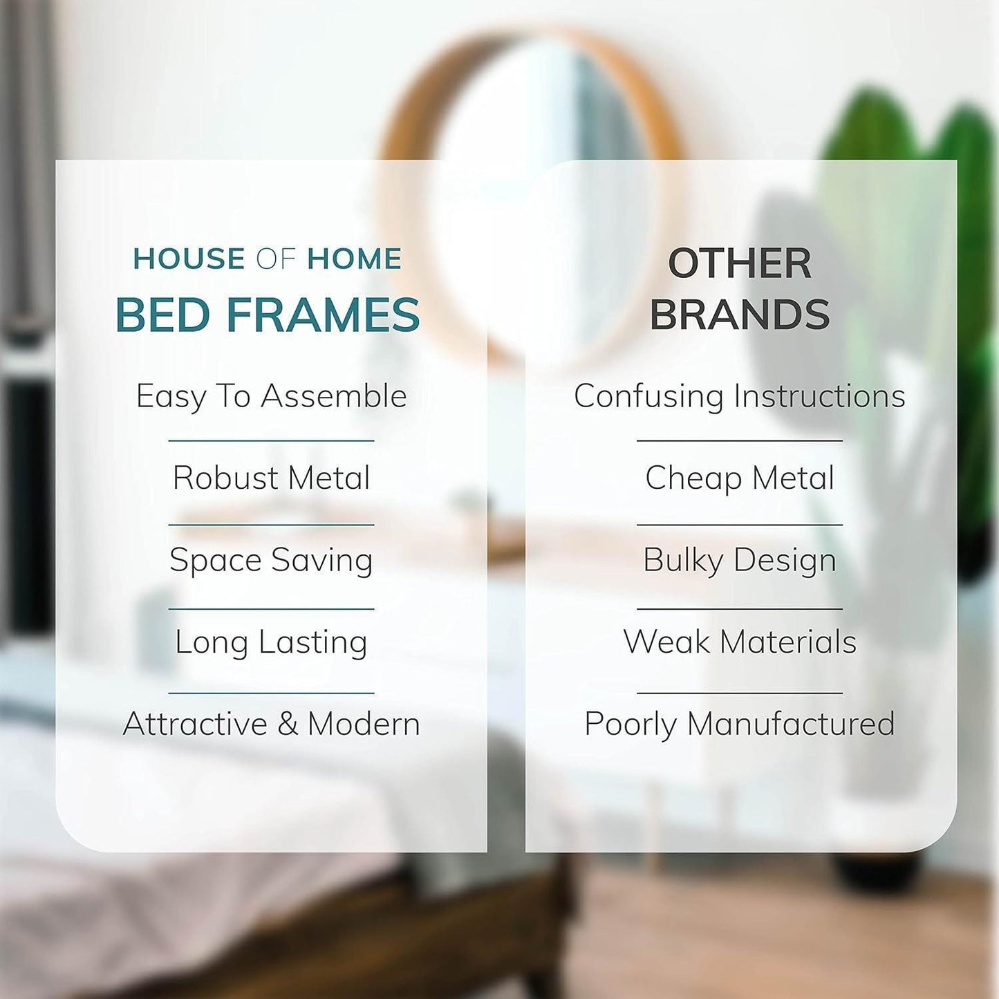 King Size Metal Bed Extra Strong Frame Stylish Bedroom Storage Modern Sturdy Design