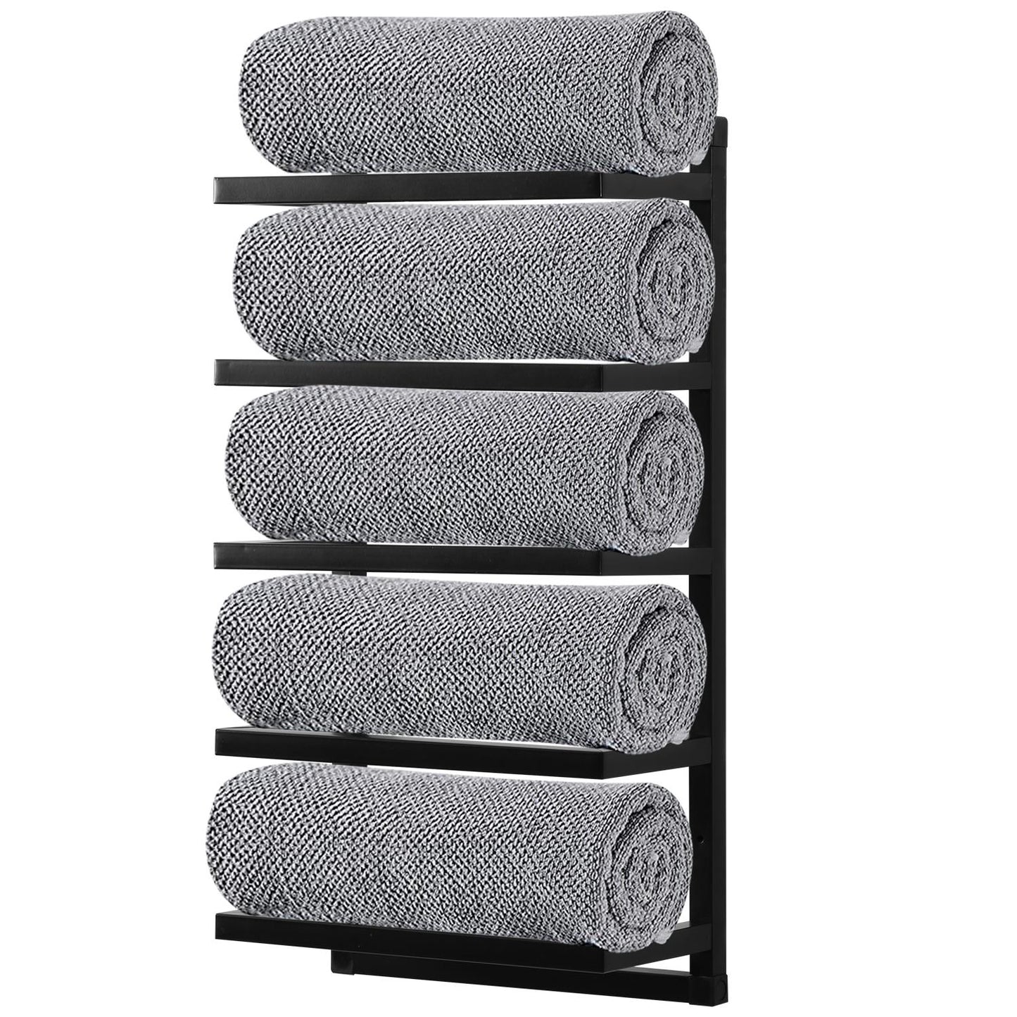 Wall Mounted Towel Holder in Black