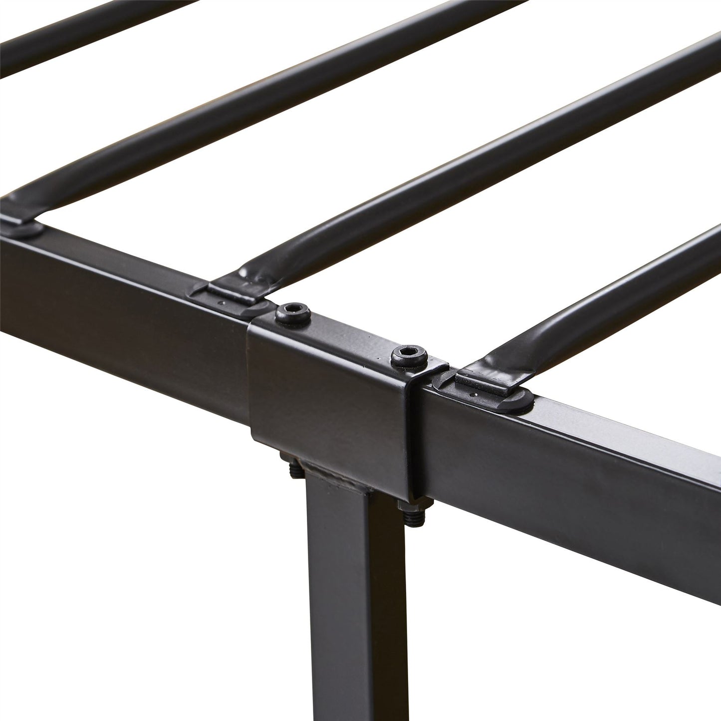 Extra Strong Single Metal Bed Frame In Black