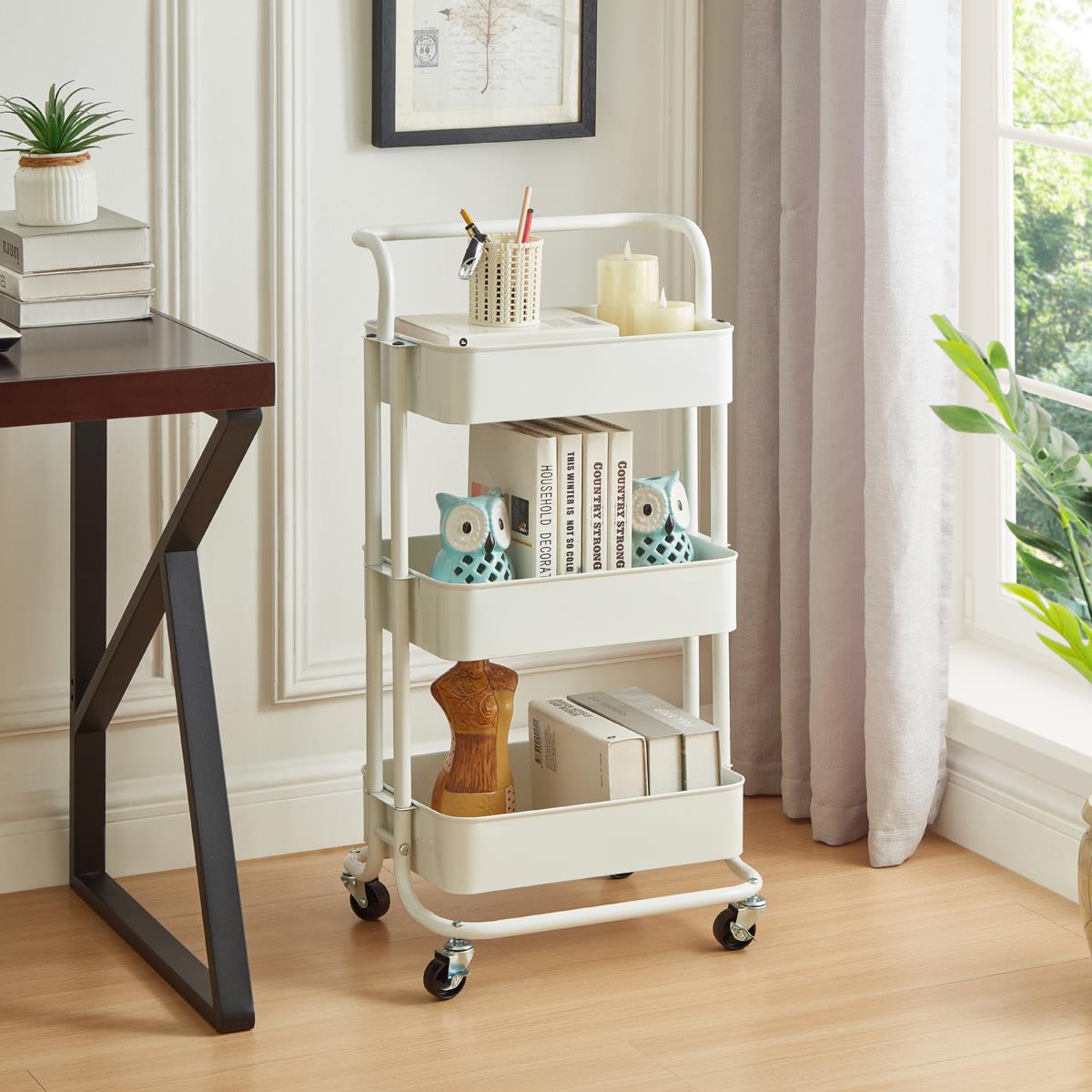 3 Tier Trolley White