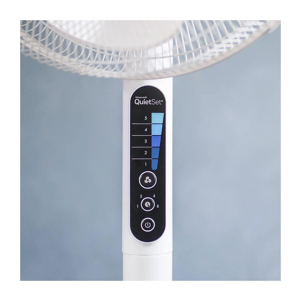 Honeywell Advanced QuietSet Oscillating Stand Fan (5 Speed Settings, Timer Function, Oscillating 70°, Height Adjustment, Remote Control, Easy to Use) HSF600W