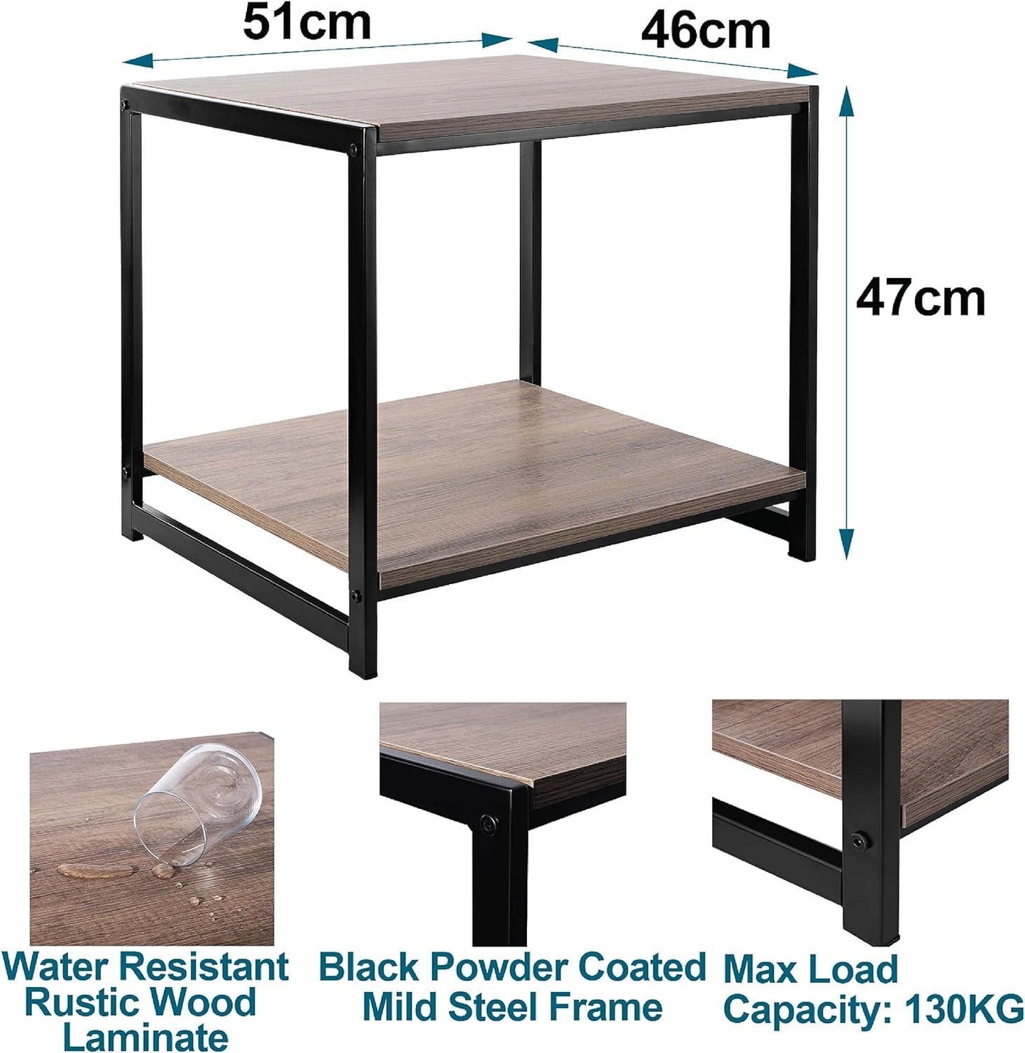 Coffee Table Black Powder Coated