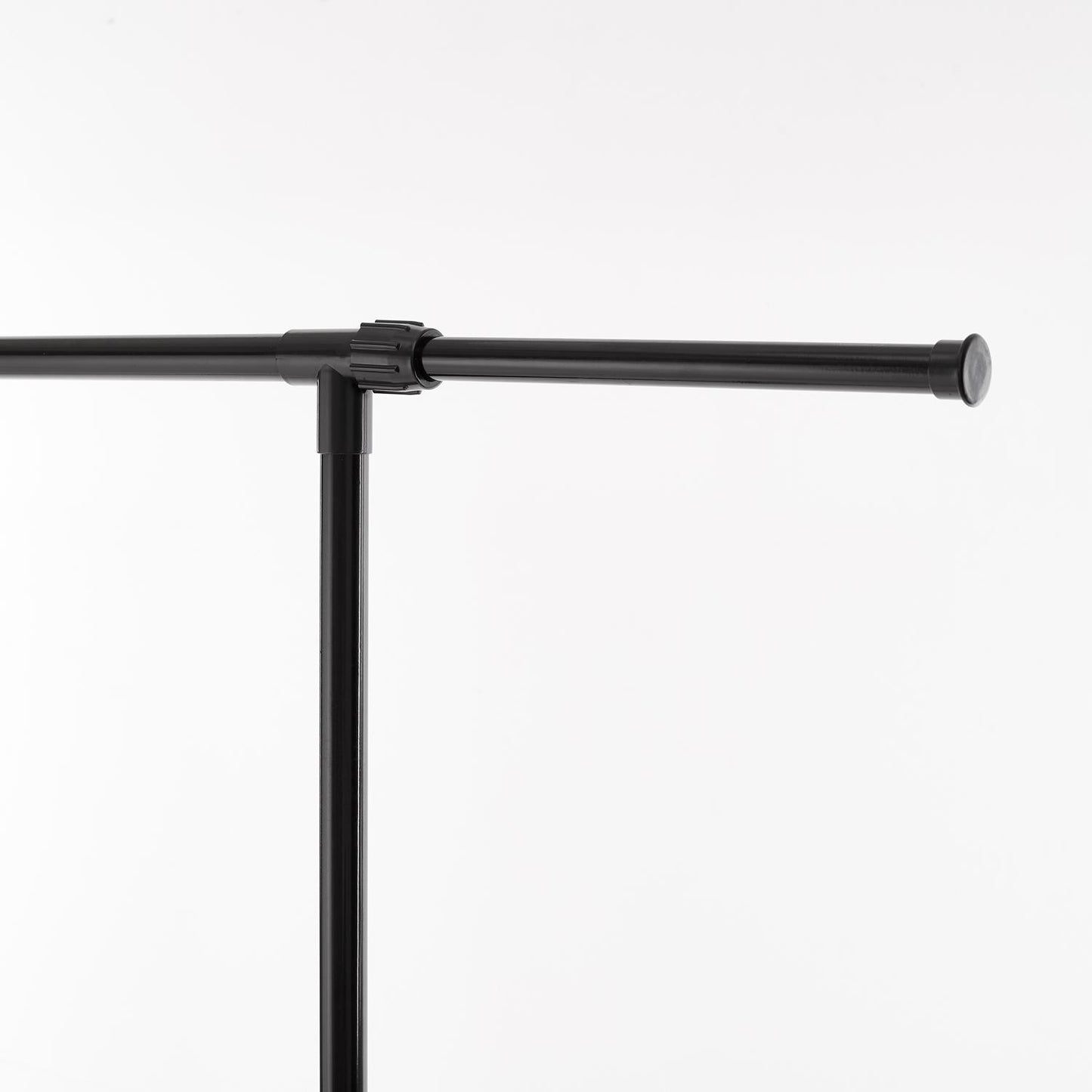 Double Clothes Rail, Extended Top Rail Adjustable Height, Black
