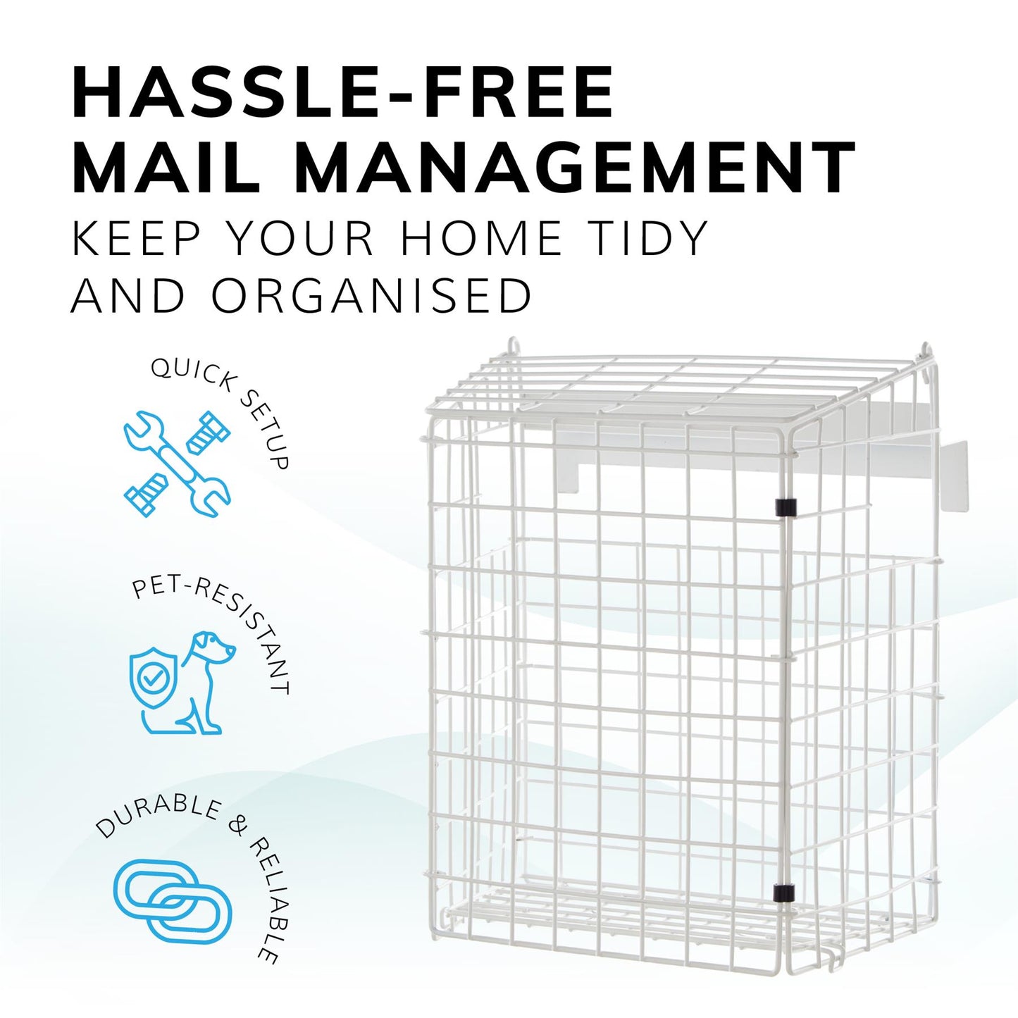 Large White Letterbox Cage over the Letterbox Fit