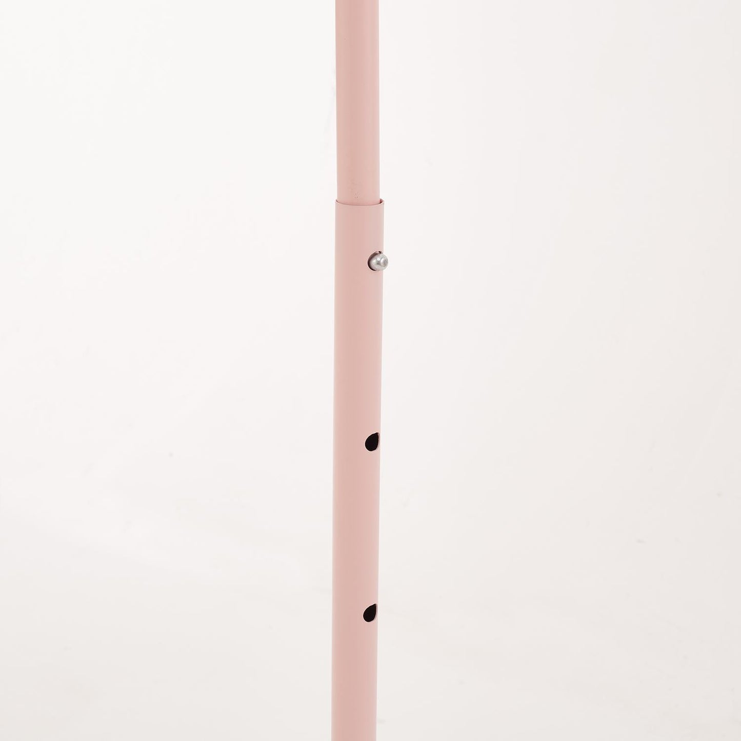 Heavy Duty Pink Clothes Rail Adjustable Width Height with Shelf, Locking Wheels