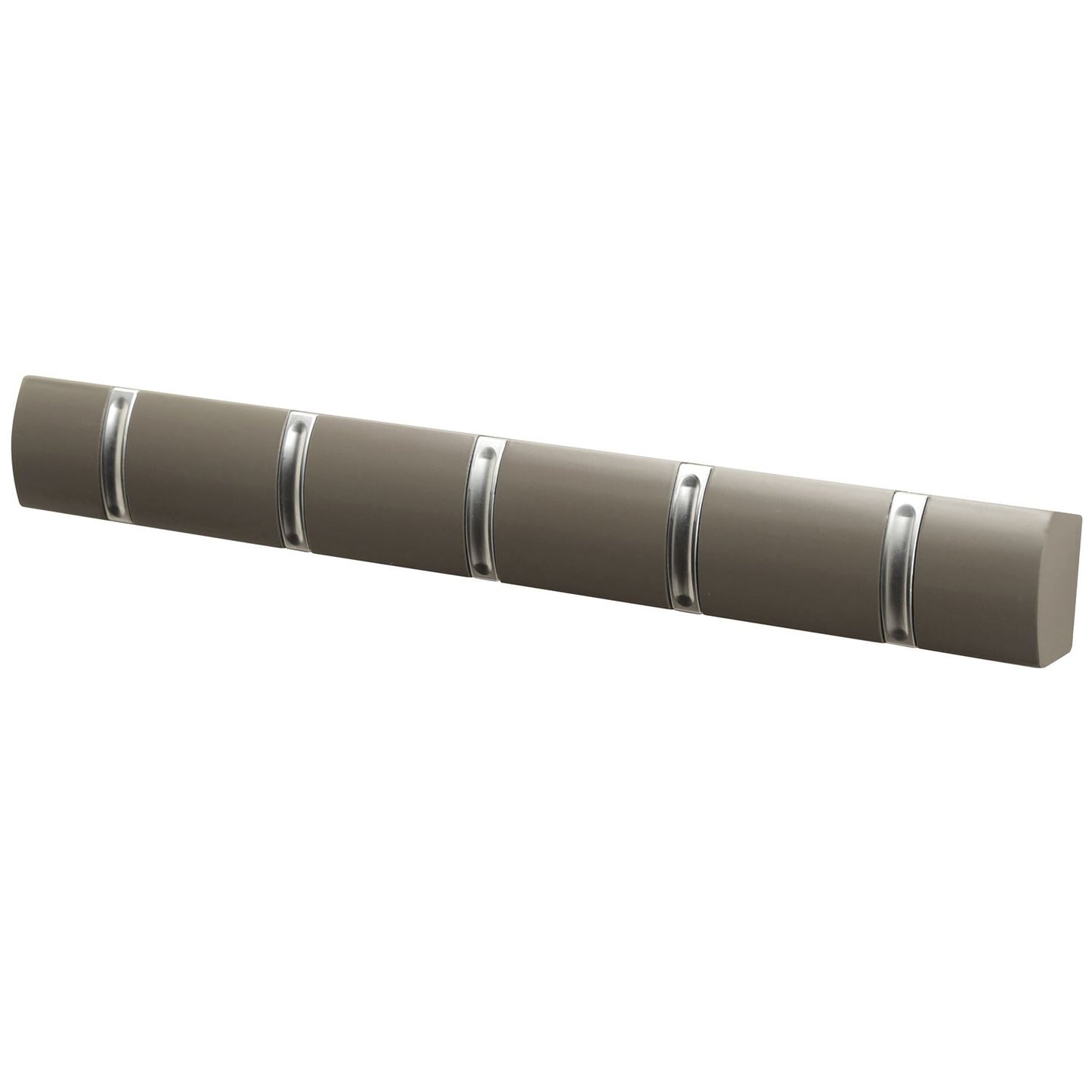 5 Door Hooks In Nickel On Grey Mountable Board
