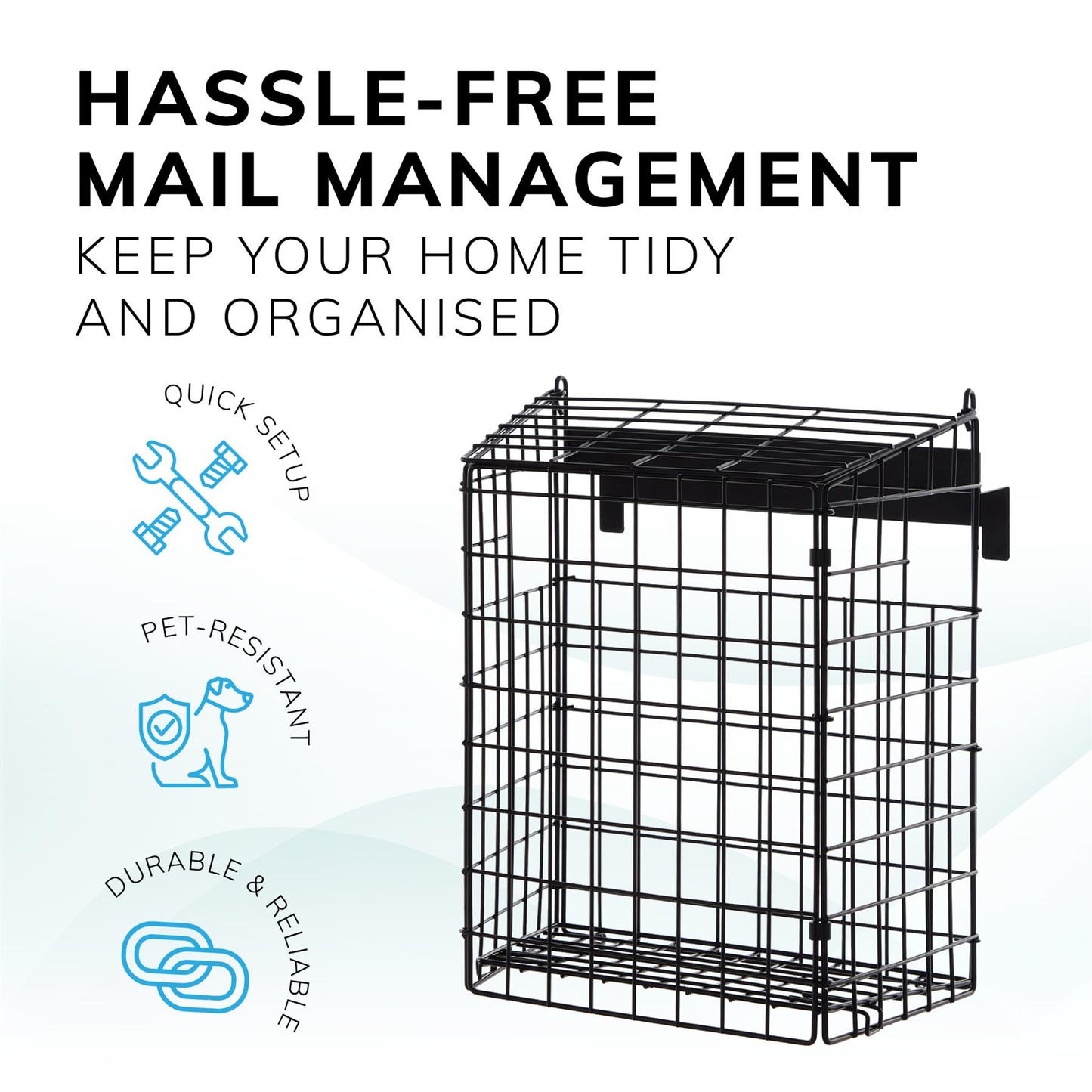 Large Black Letterbox Cage over the Letterbox Fit