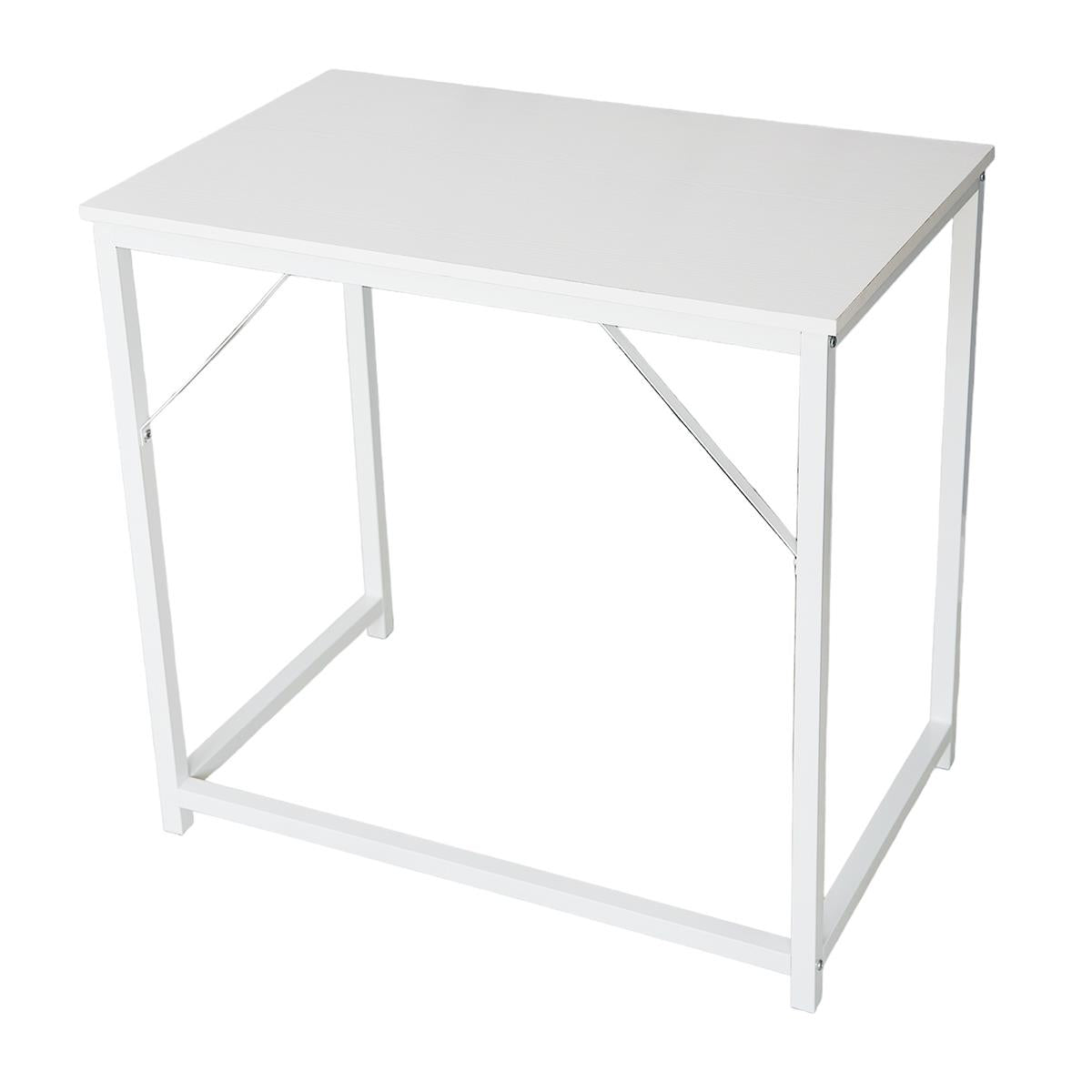 Small Rustic White top with black coated metal frame 80cm