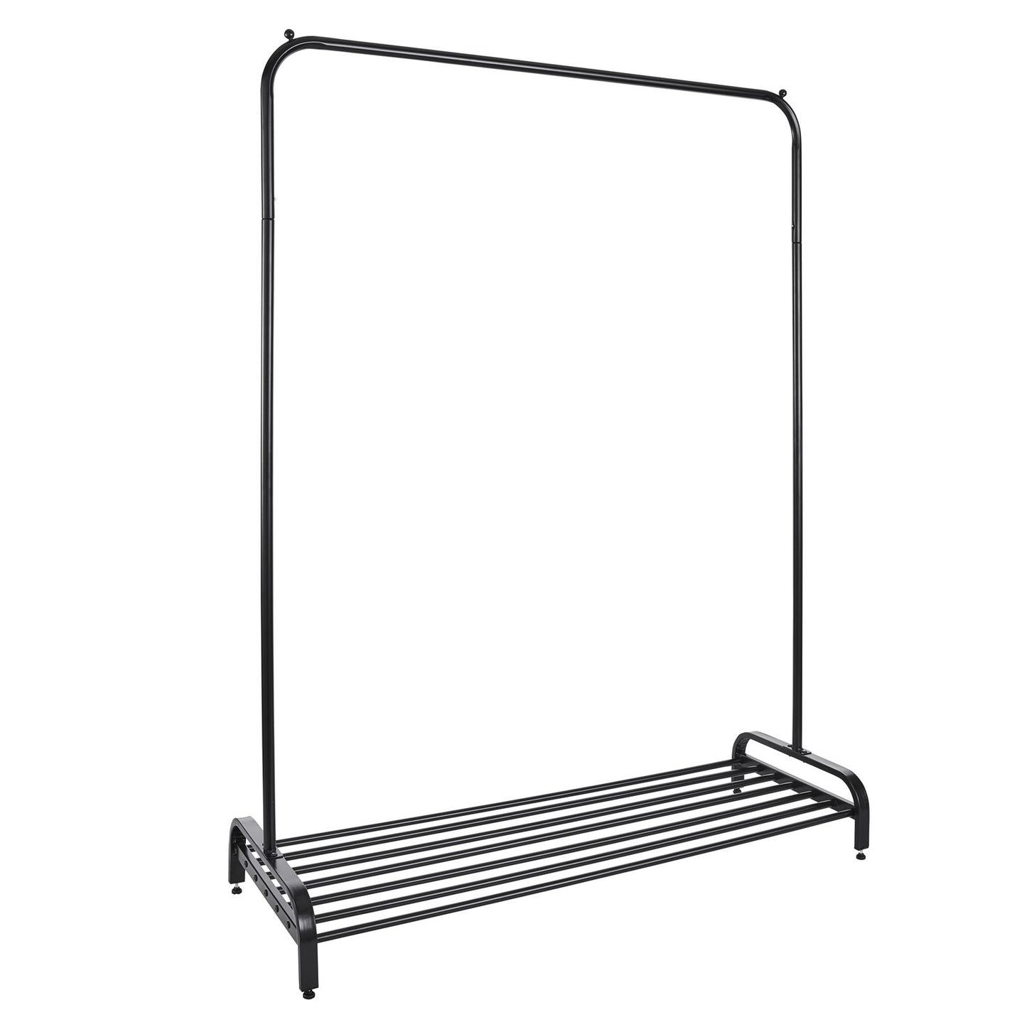 Clothes Rail Garment Rack With Shoe Storage Shelf Adjustable Feet Easy Build