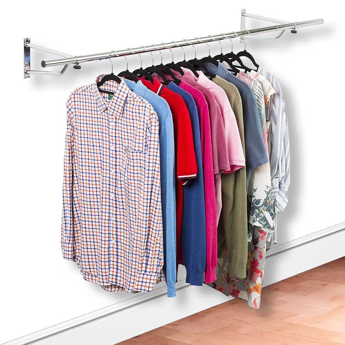 4ft Garment Rail In Chrome Plated