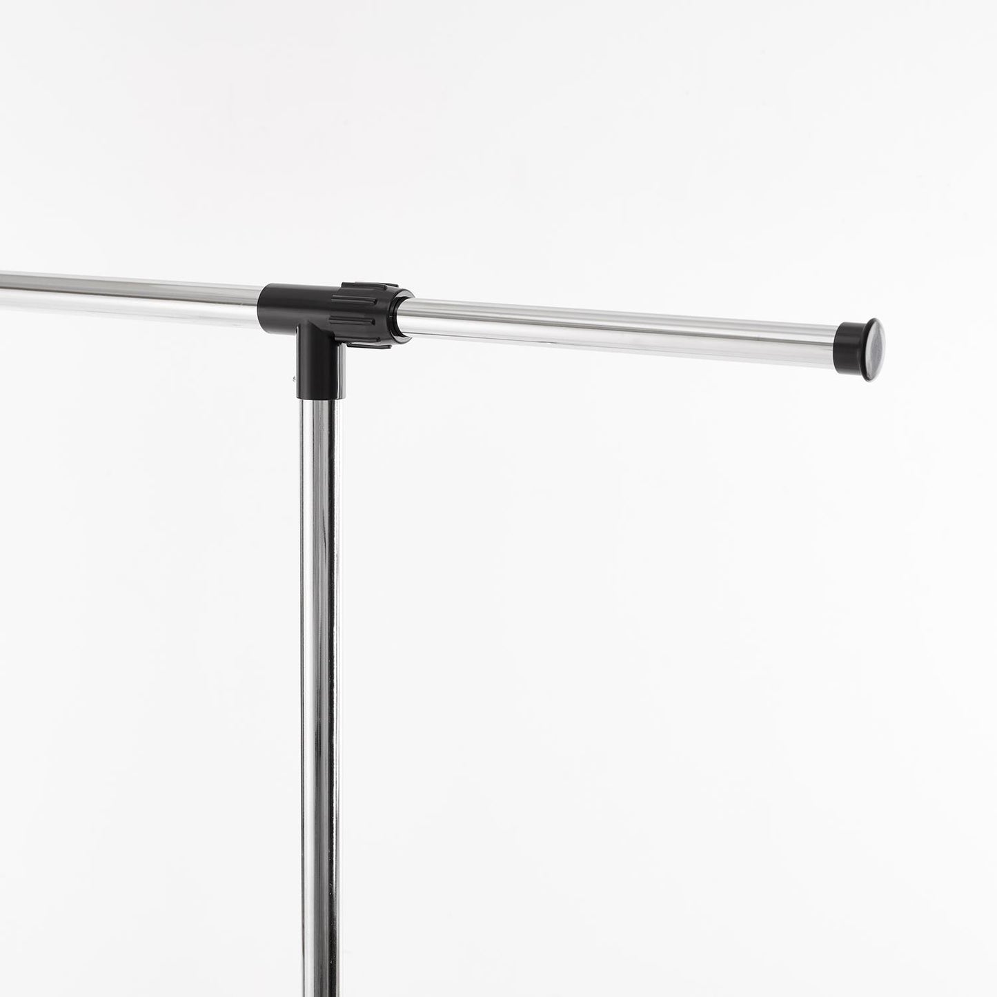 Double Clothes Rail, Extended Top Rail Adjustable Height, Chrome