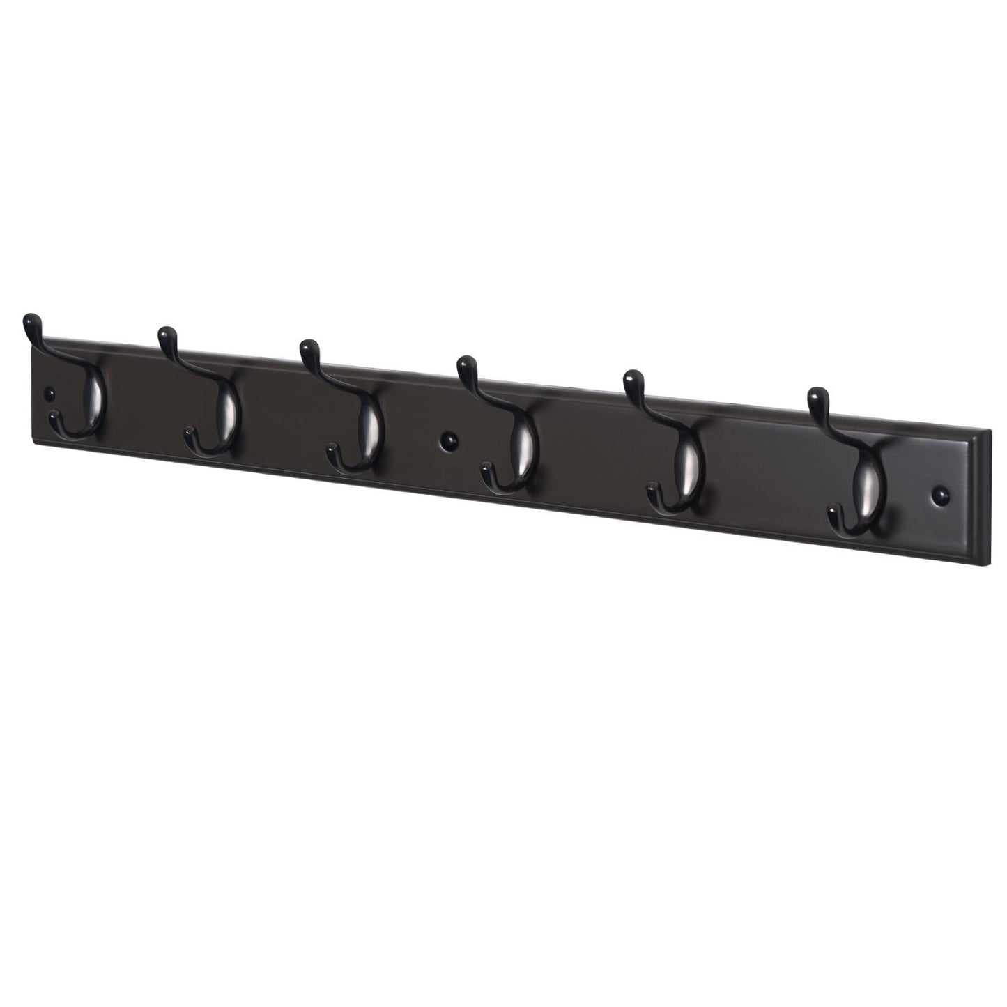 6 Double Hook Wall Mounted Door Clothes Hanger Coat Rack in Charcoal Grey