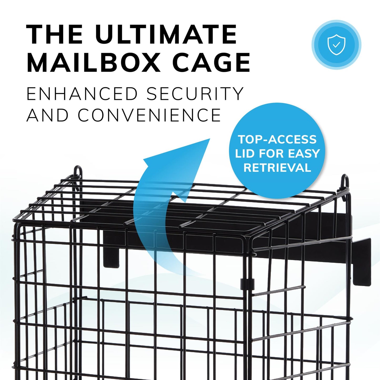 Large Black Letterbox Cage over the Letterbox Fit