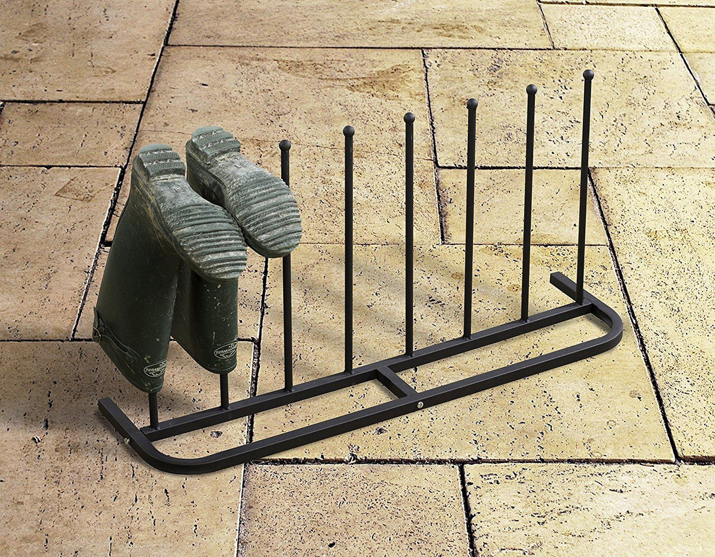 4 Pair Black Boot Shoe Welly Stand Storage Organiser
