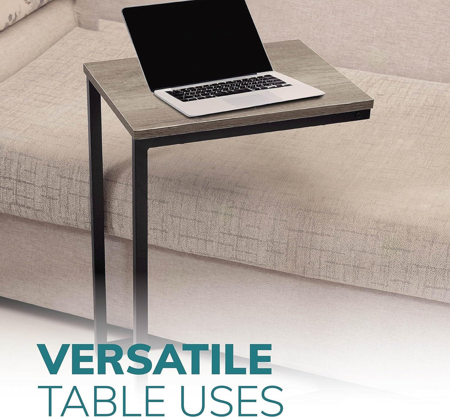 C Shaped Side Table Black Powder Coating
