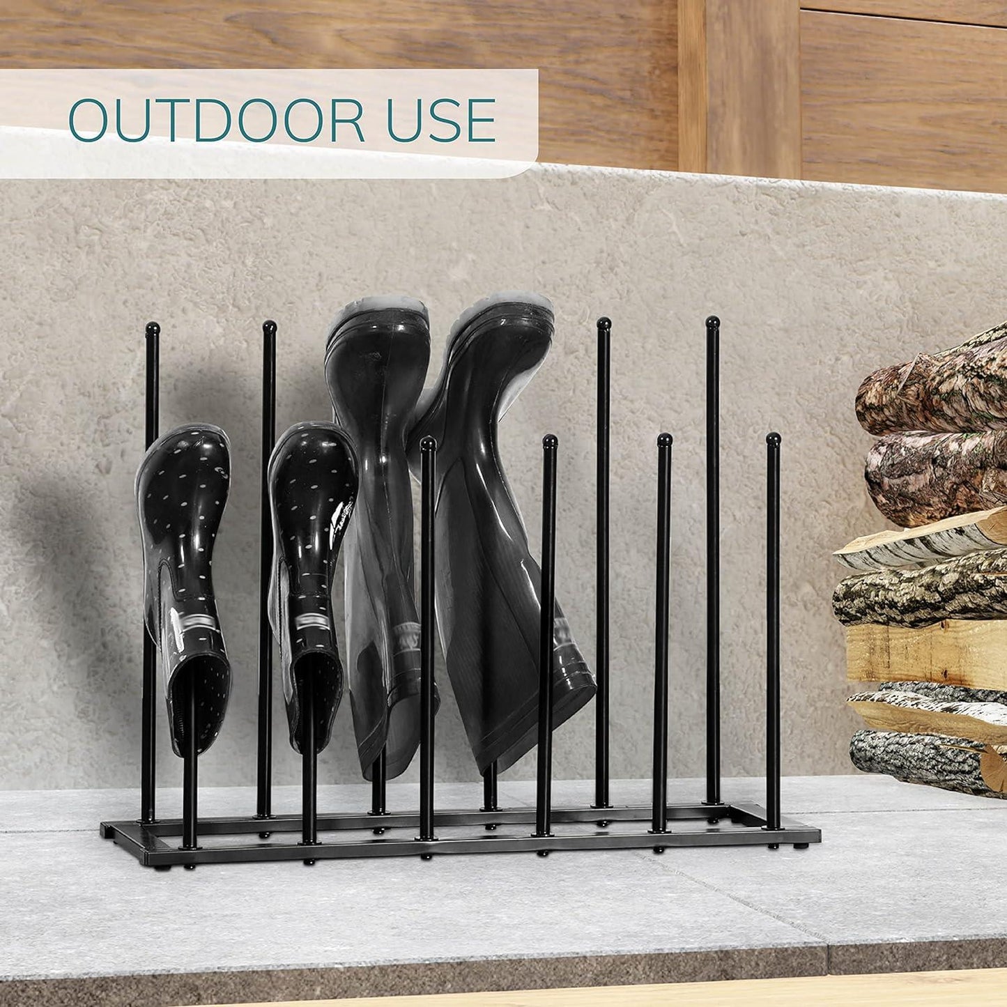 6 Pair Welly Boot Rack