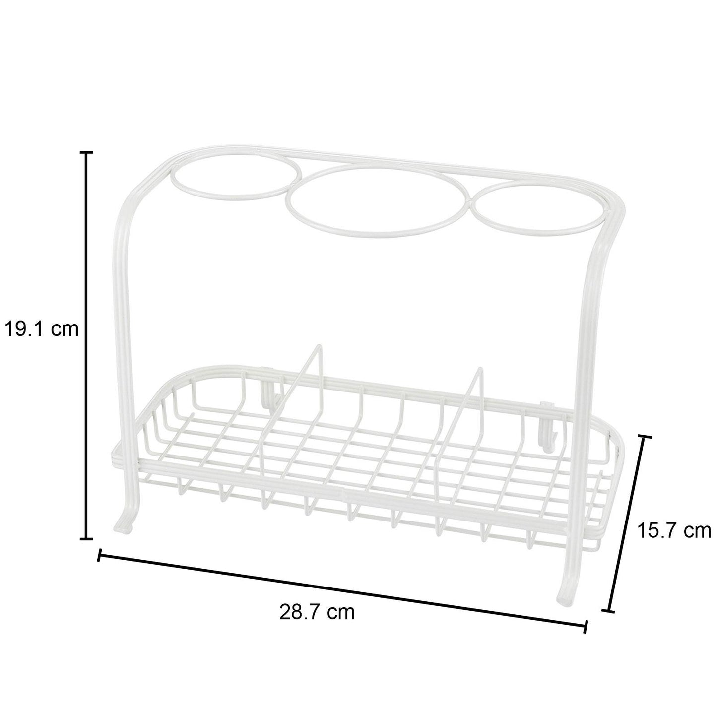 Freestanding Hair Dryer & Straighteners Holder Storage Stand Cable Tidy in cream