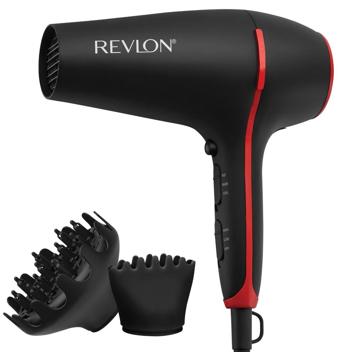 REVLON Smoothstay Coconut Oil-Infused Hair Dryer + Volumising Diffuser