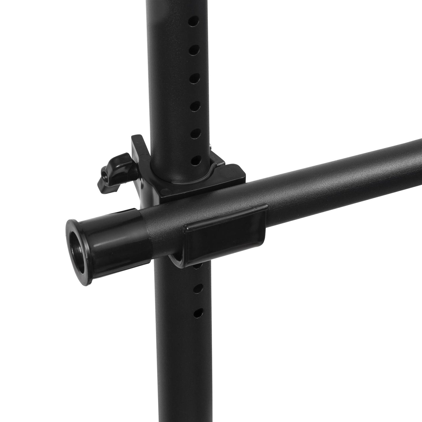 Telescopic Portable indoor garment rack tools in matt black
