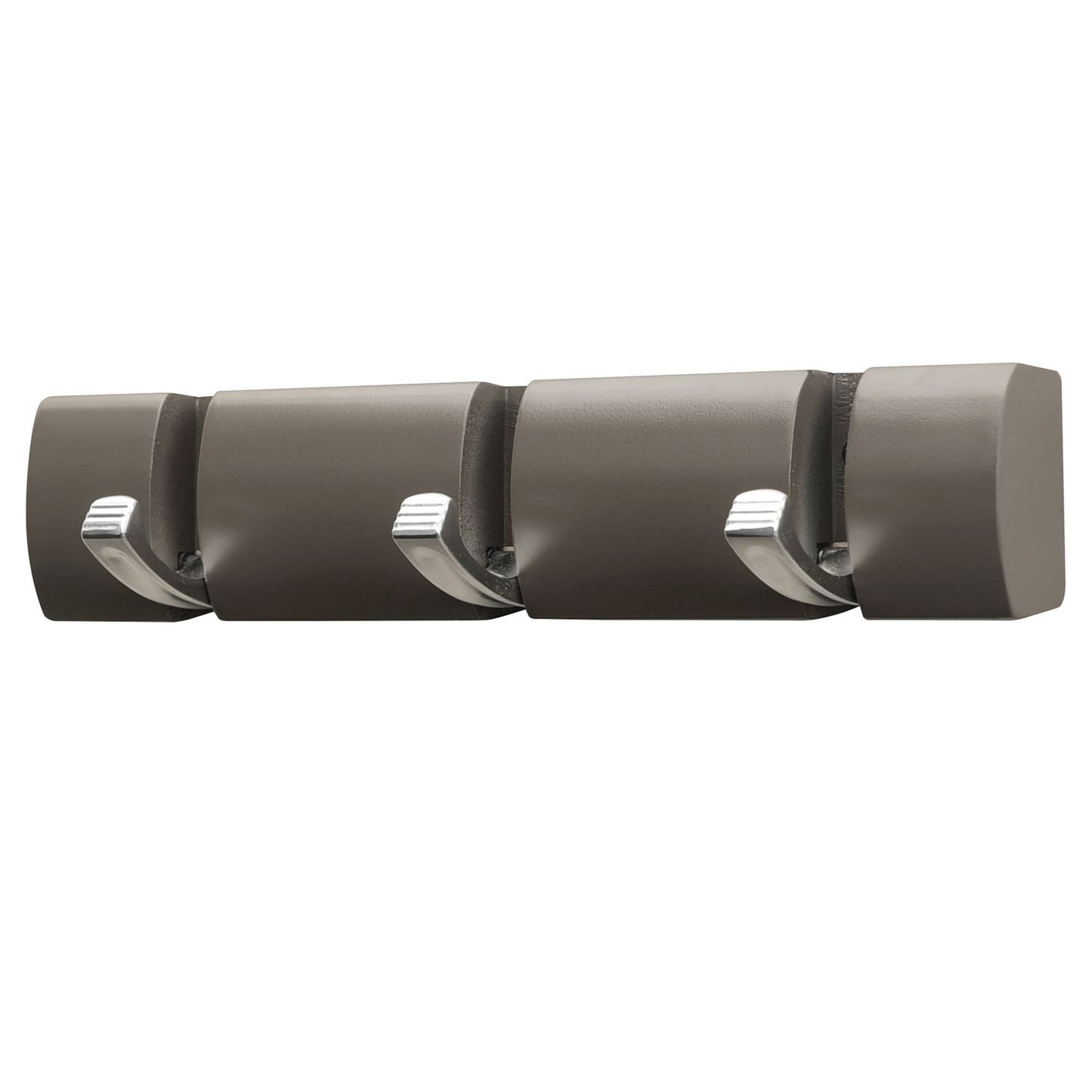 3 Door Hooks In Nickel On Grey Mountable Board