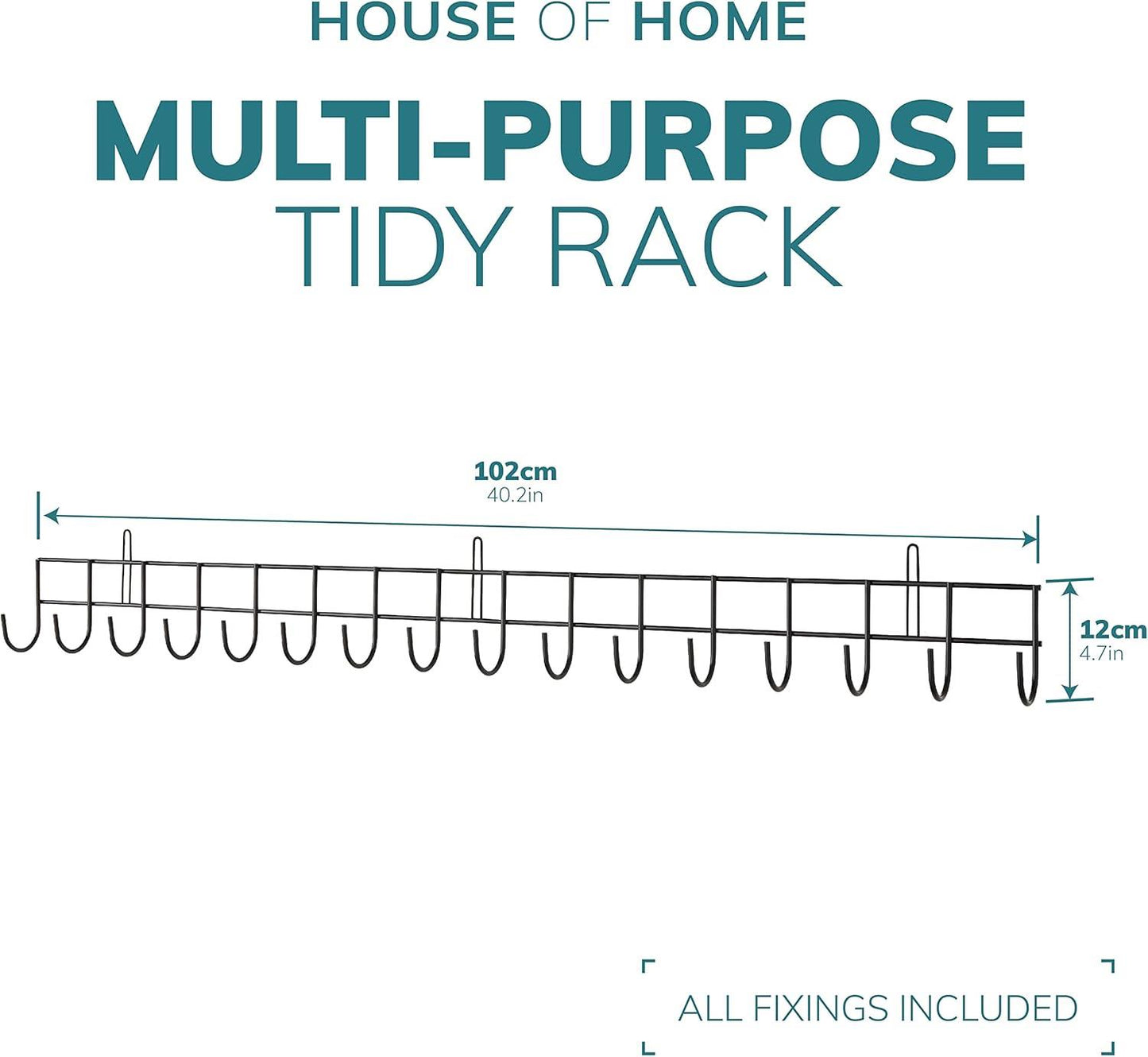 Extra-Long Tool Rack In Black Powder Coating