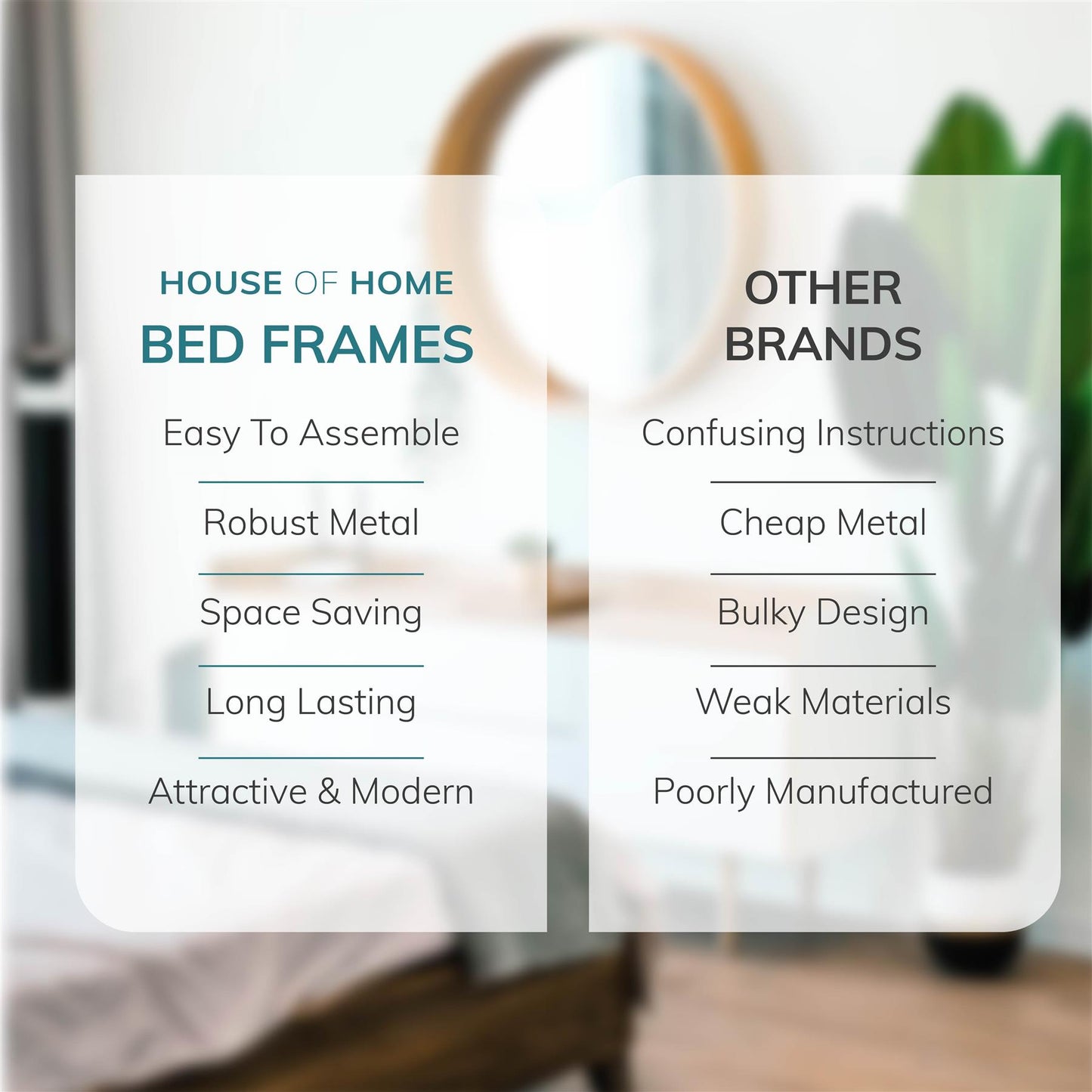 Double Metal Platform Bed Frame Square Tube