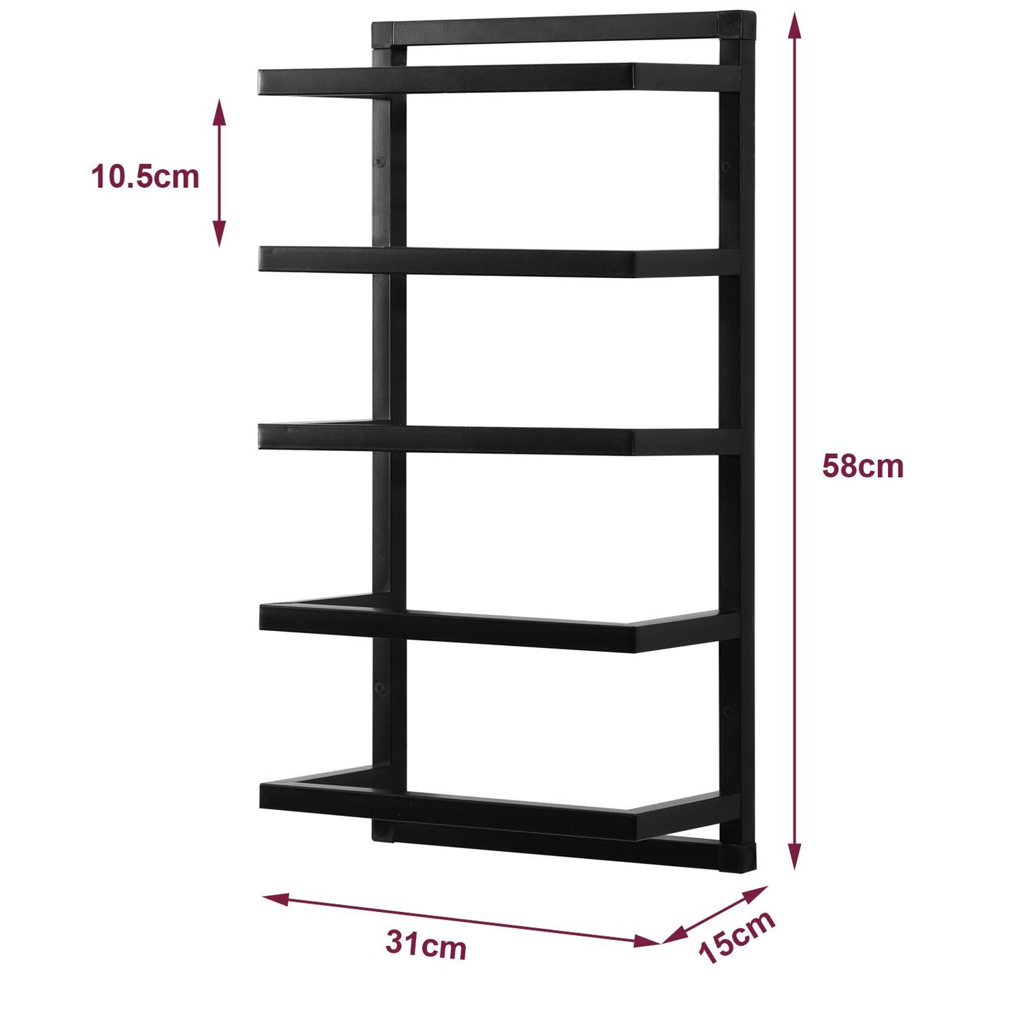 Wall Mounted Towel Holder in Black