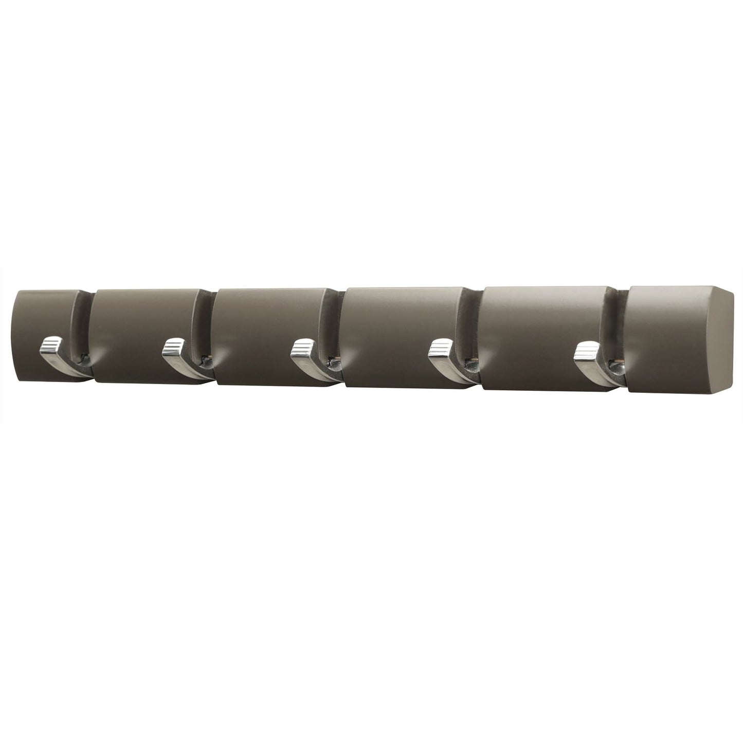5 Door Hooks In Nickel On Grey Mountable Board