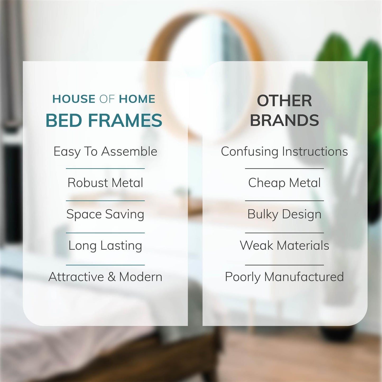 Single Metal Platform Bed Frame Square Tube