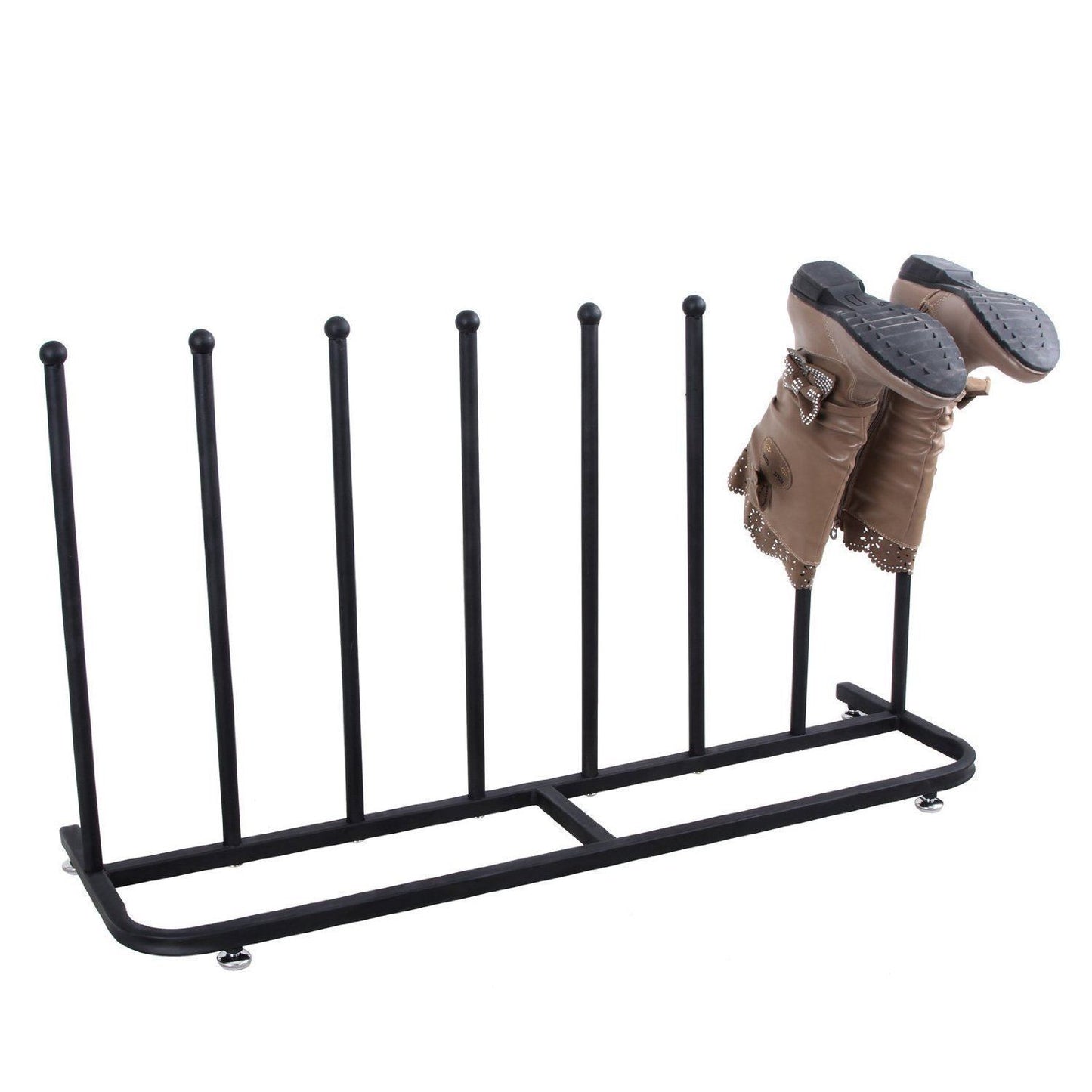 4 Pair Black Boot Shoe Welly Stand Storage Organiser