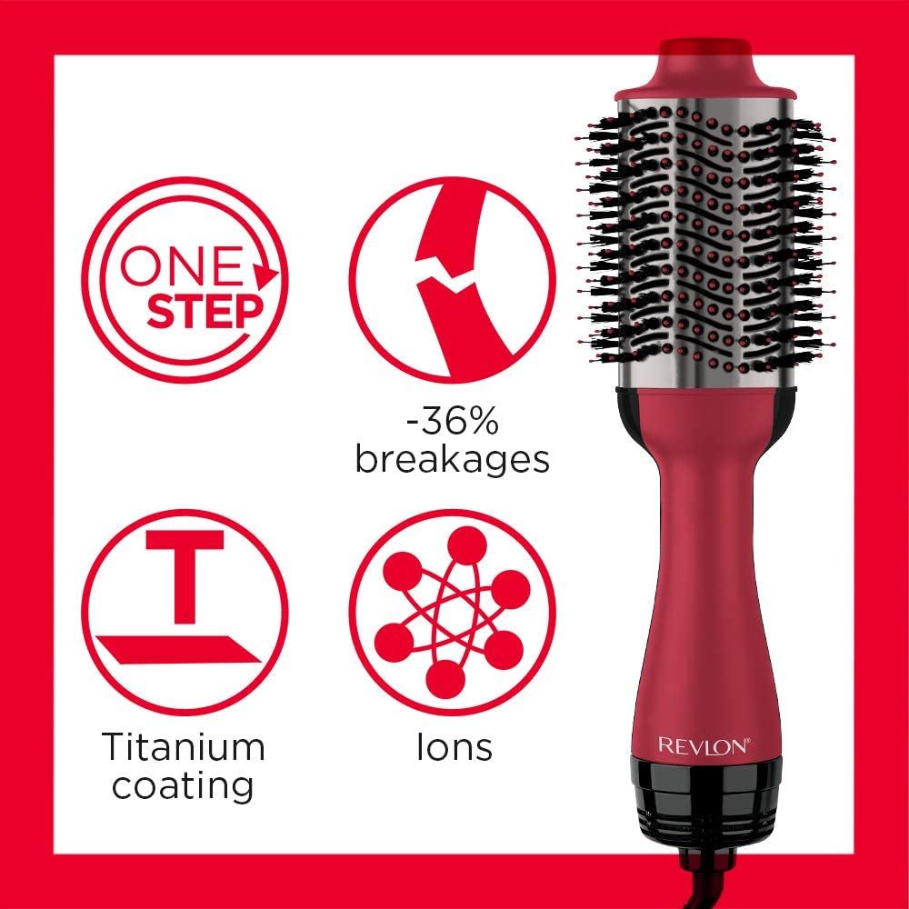 REVLON Salon One-Step Hair Dryer and Volumiser with Titanium Coating