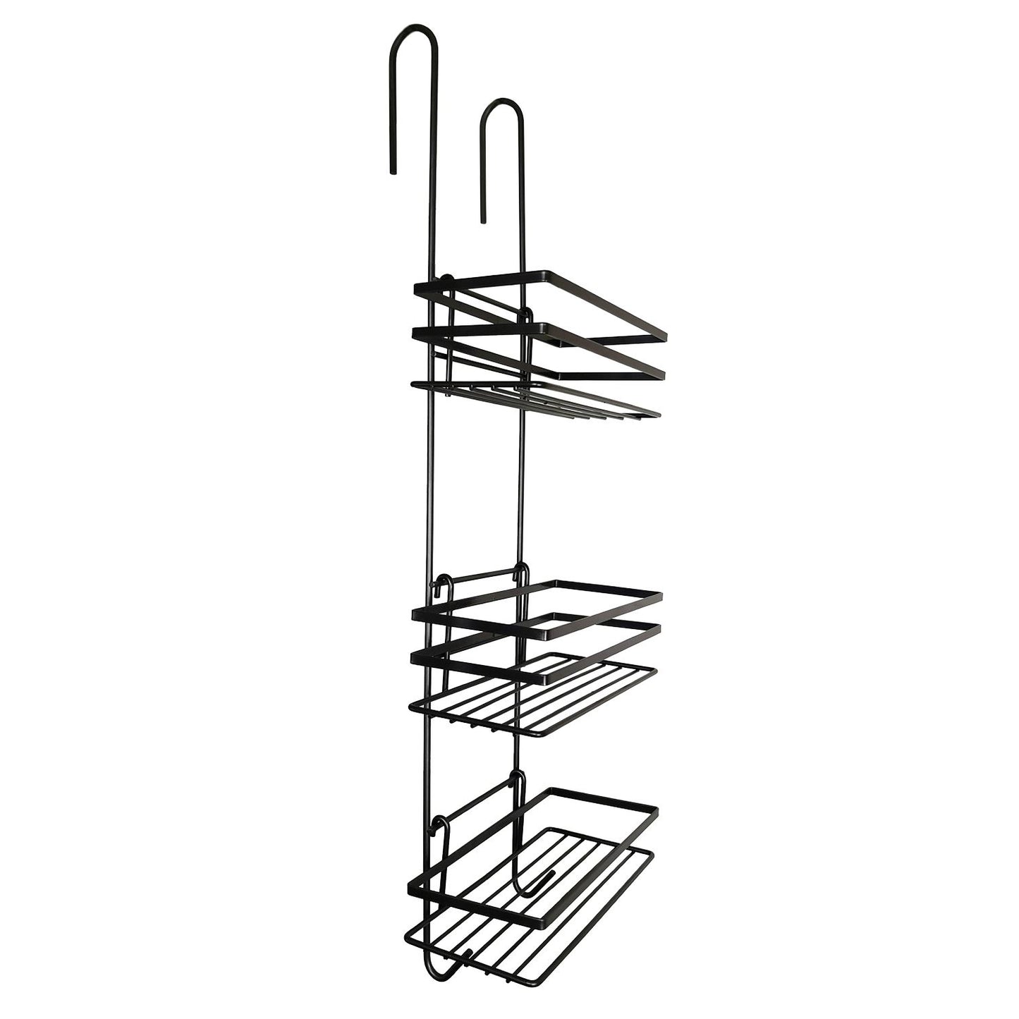3 Tier Non Rust Hanging Shower Caddy Bathroom Organiser in Black