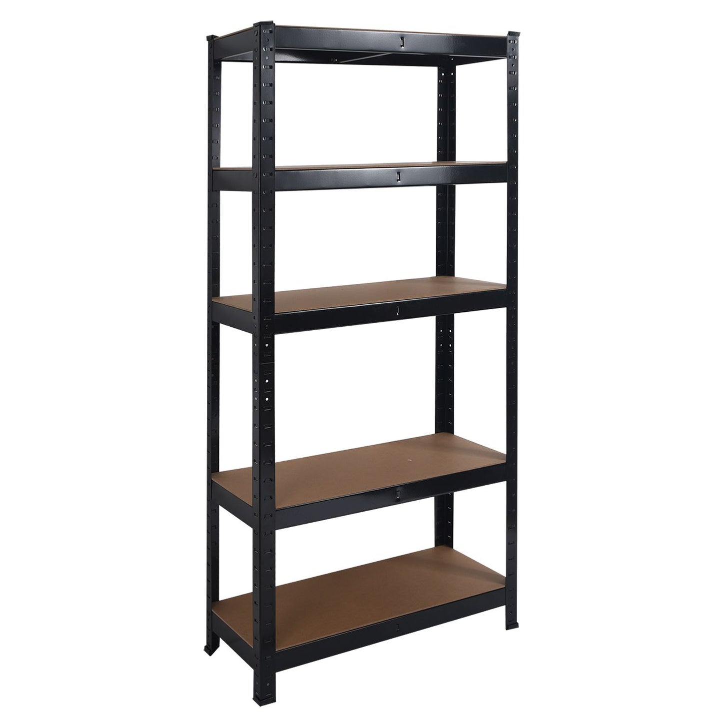 Heavy Duty Steel & MDF 5 Tier Racking Shelf in Black