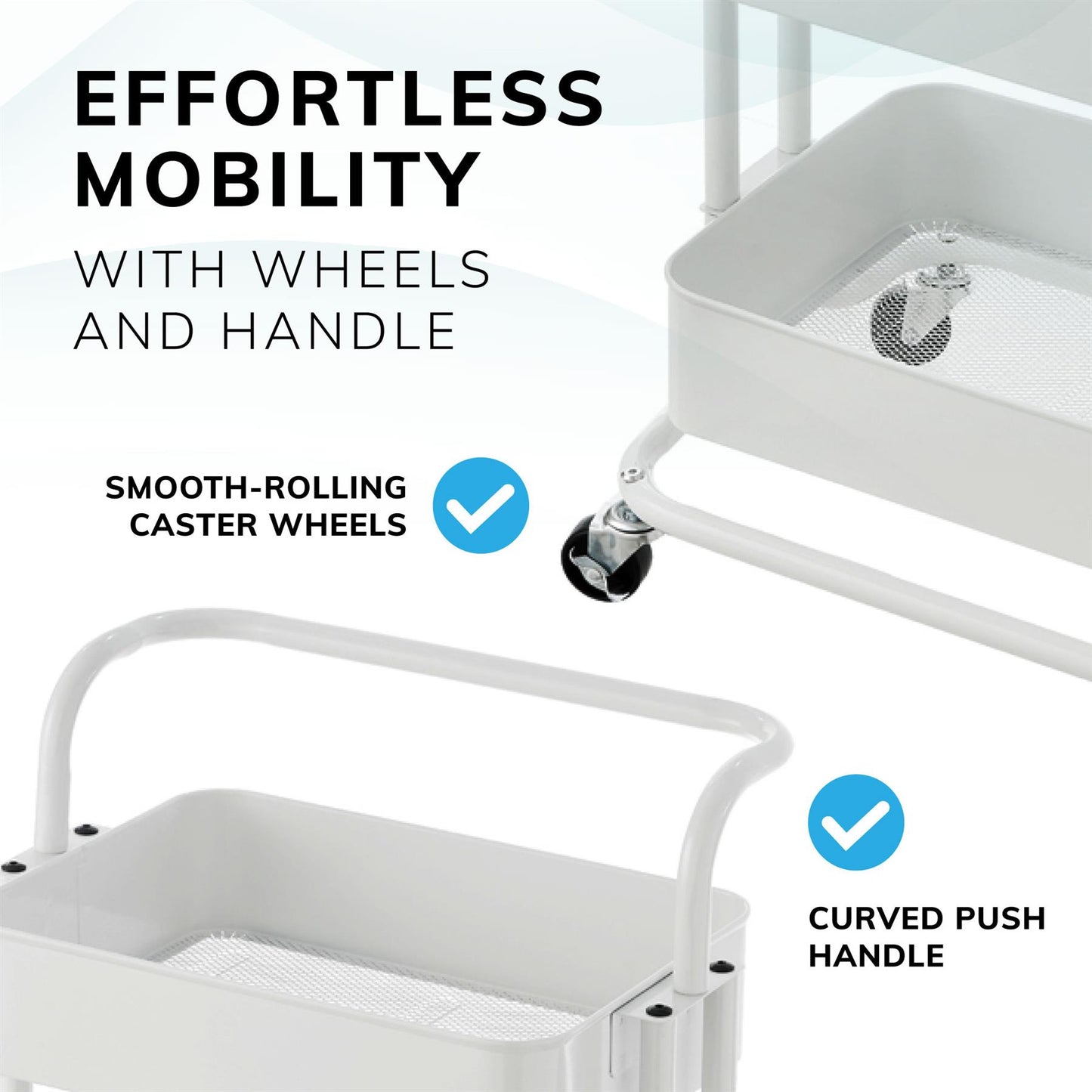 3 Tier Trolley White