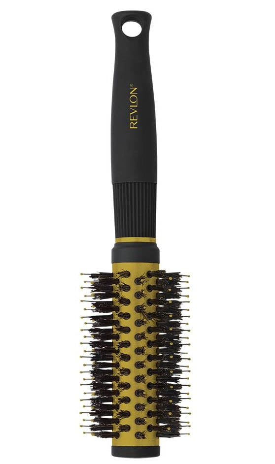 Revlon Ionic Ceramic Curls & Flips Small Round Barrel Blow Dry Hair Brush Nano Anti Bacterial Technology