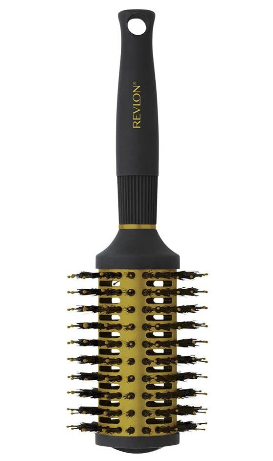 Revlon Ionic Ceramic Smooth Waves Large Round Barrel Blow Dry Hair Brush Nano Anti Bacterial Technology