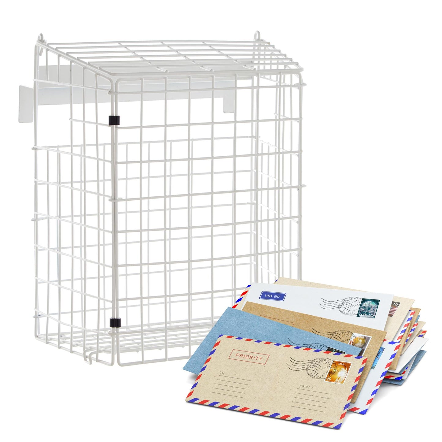 Large White Letterbox Cage over the Letterbox Fit