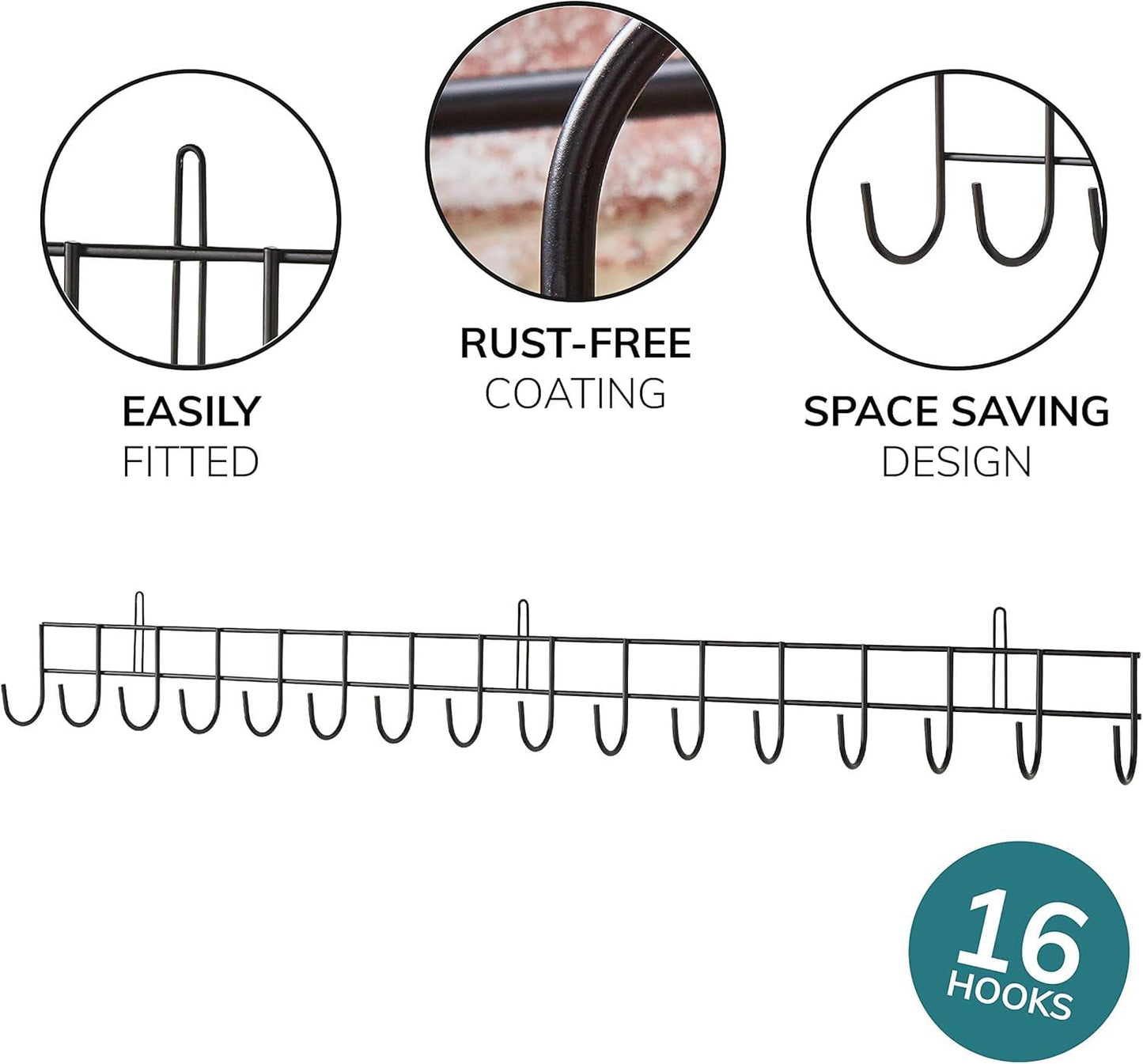 Extra-Long Tool Rack In Black Powder Coating