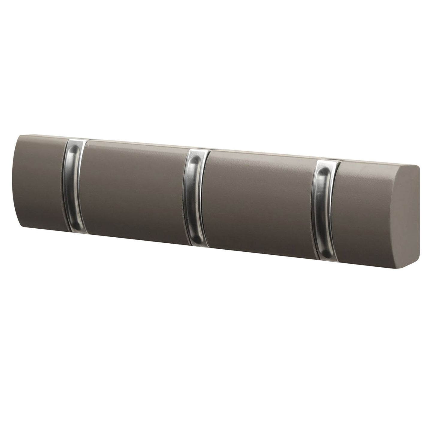 3 Door Hooks In Nickel On Grey Mountable Board