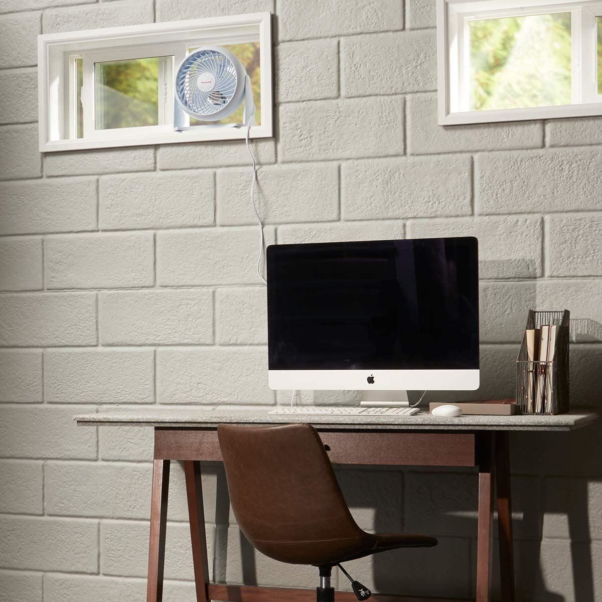 OVERBOX White Honeywell Turbo Fan Wall Mountable 3 Speed Home Office Desk Fan UK Plug
