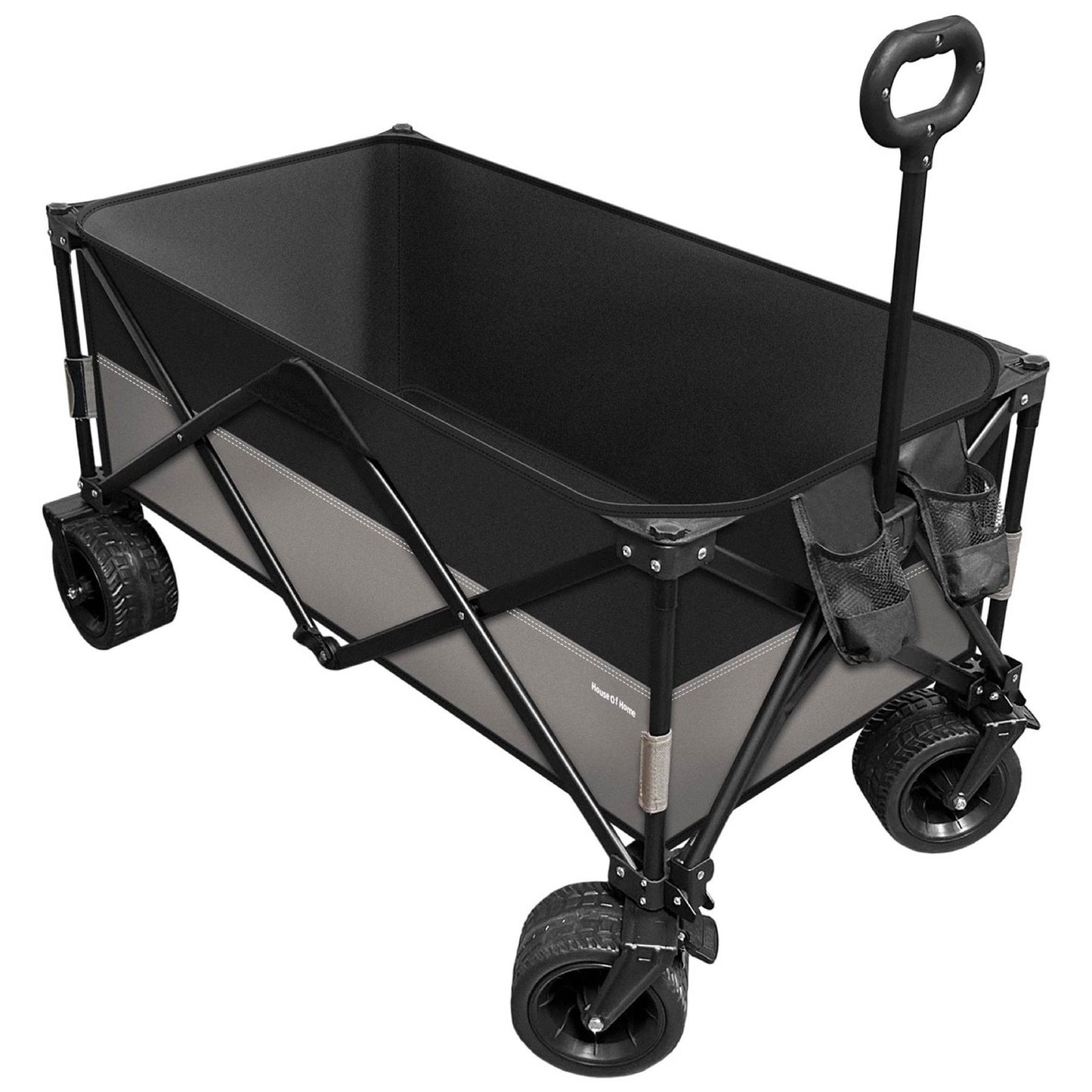 120L Foldable Utility Trolley Garden Home Camping Festivals Collapsible Cart, Carry Bag
