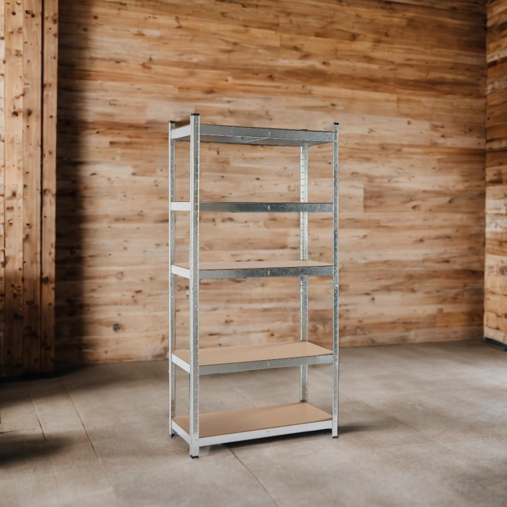 Boltless 5 Tier Shelving Racking Heavy Duty Steel Shelf Unit Shed Garage Home