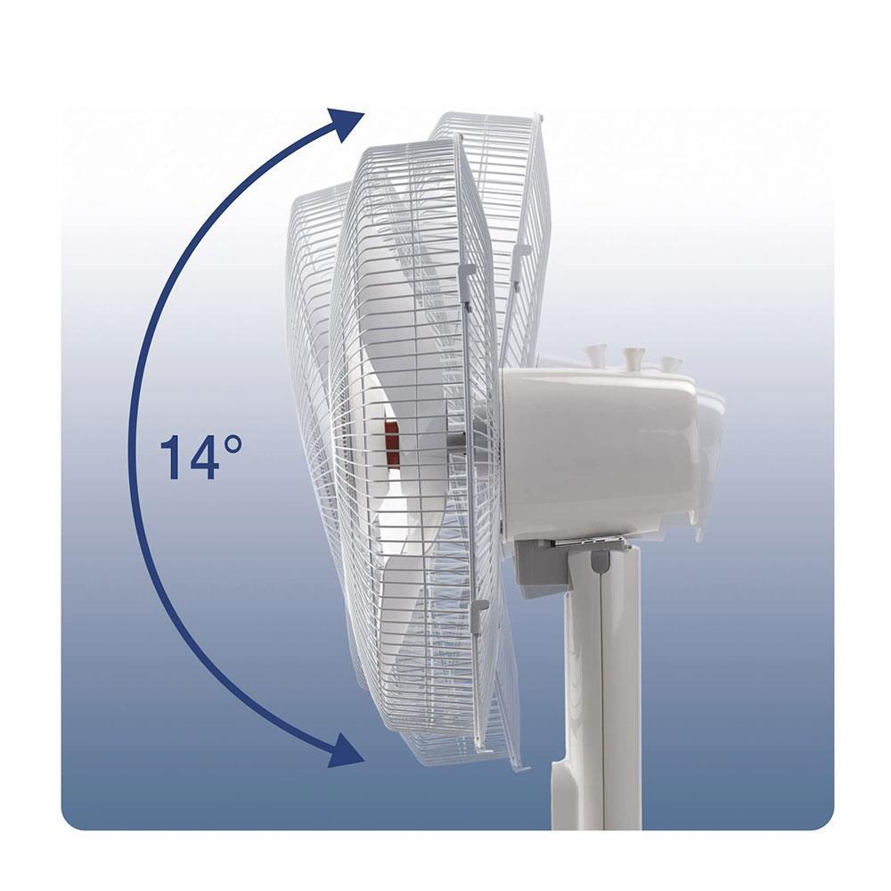 Honeywell Advanced QuietSet Oscillating Stand Fan (5 Speed Settings, Timer Function, Oscillating 70°, Height Adjustment, Remote Control, Easy to Use) HSF600W